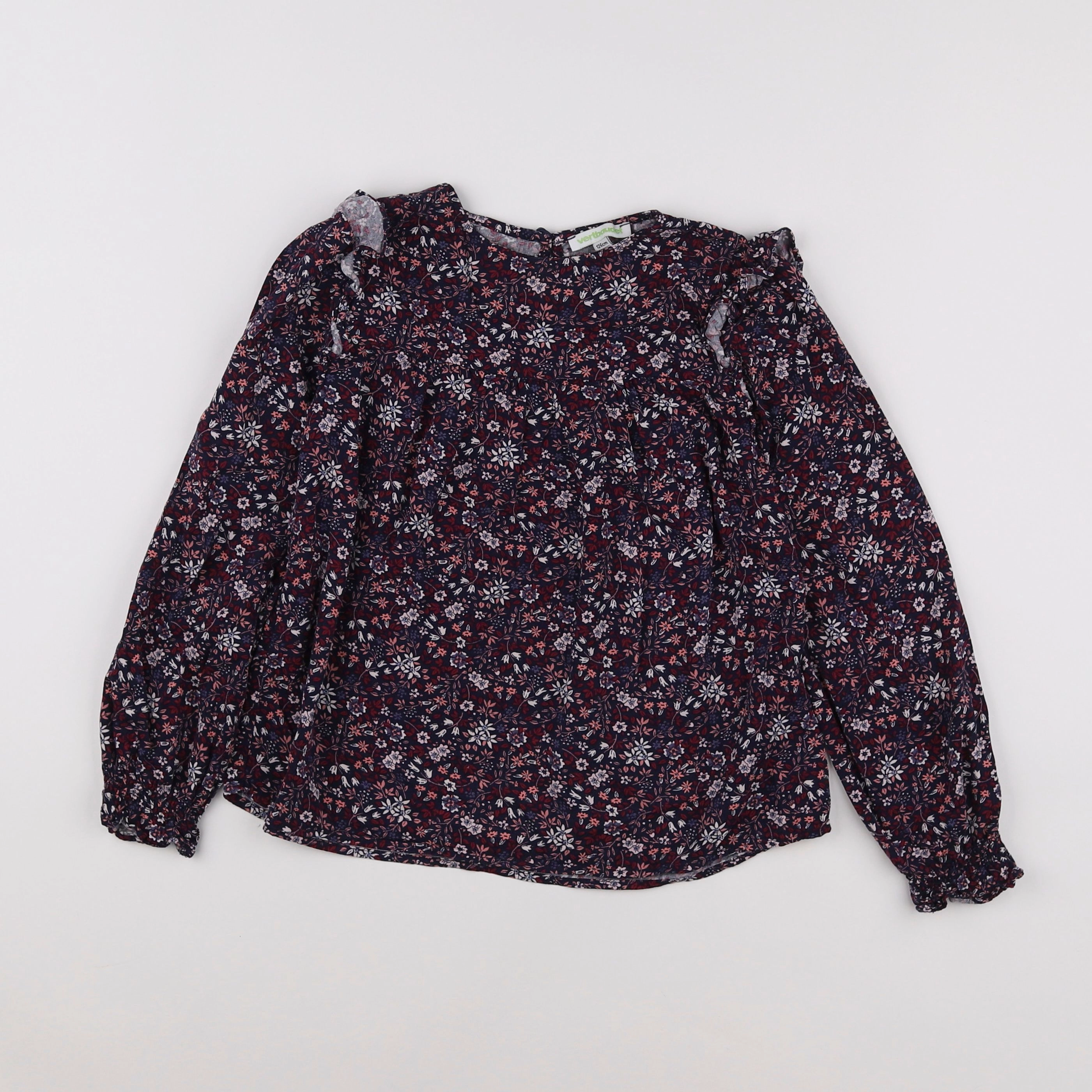 Vertbaudet - blouse bleu, rose - 8 ans