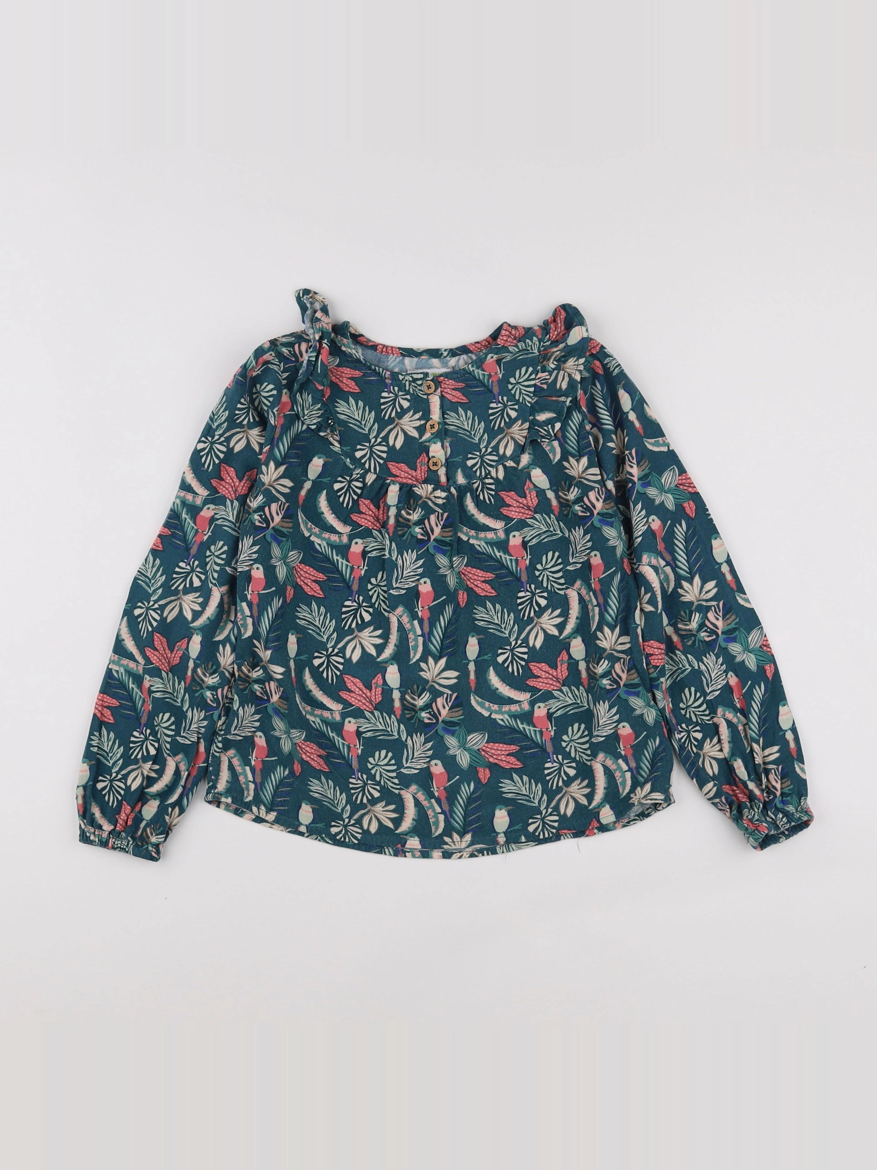 Vertbaudet - blouse vert, rose - 8 ans