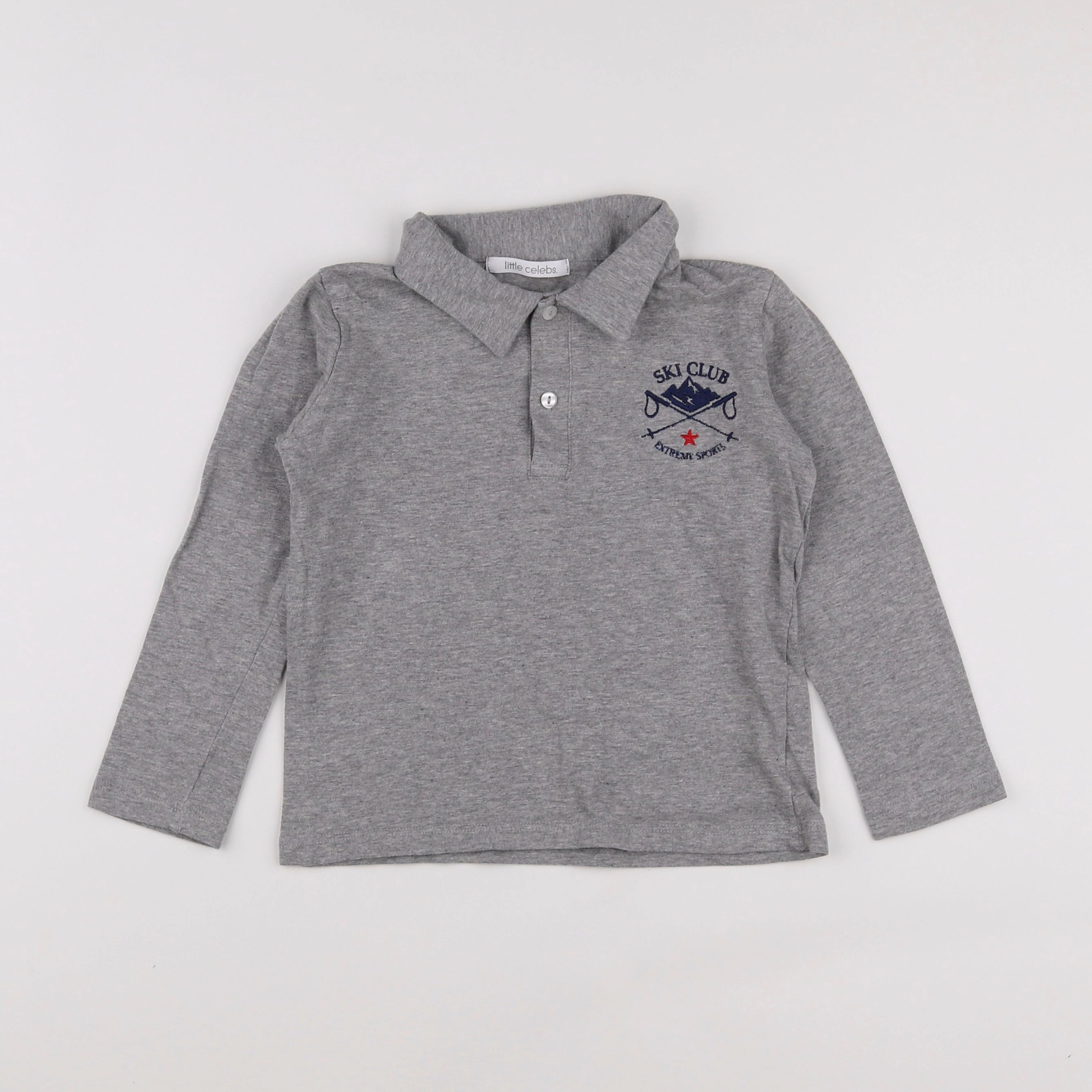 Little Celebs - polo gris - 6 ans