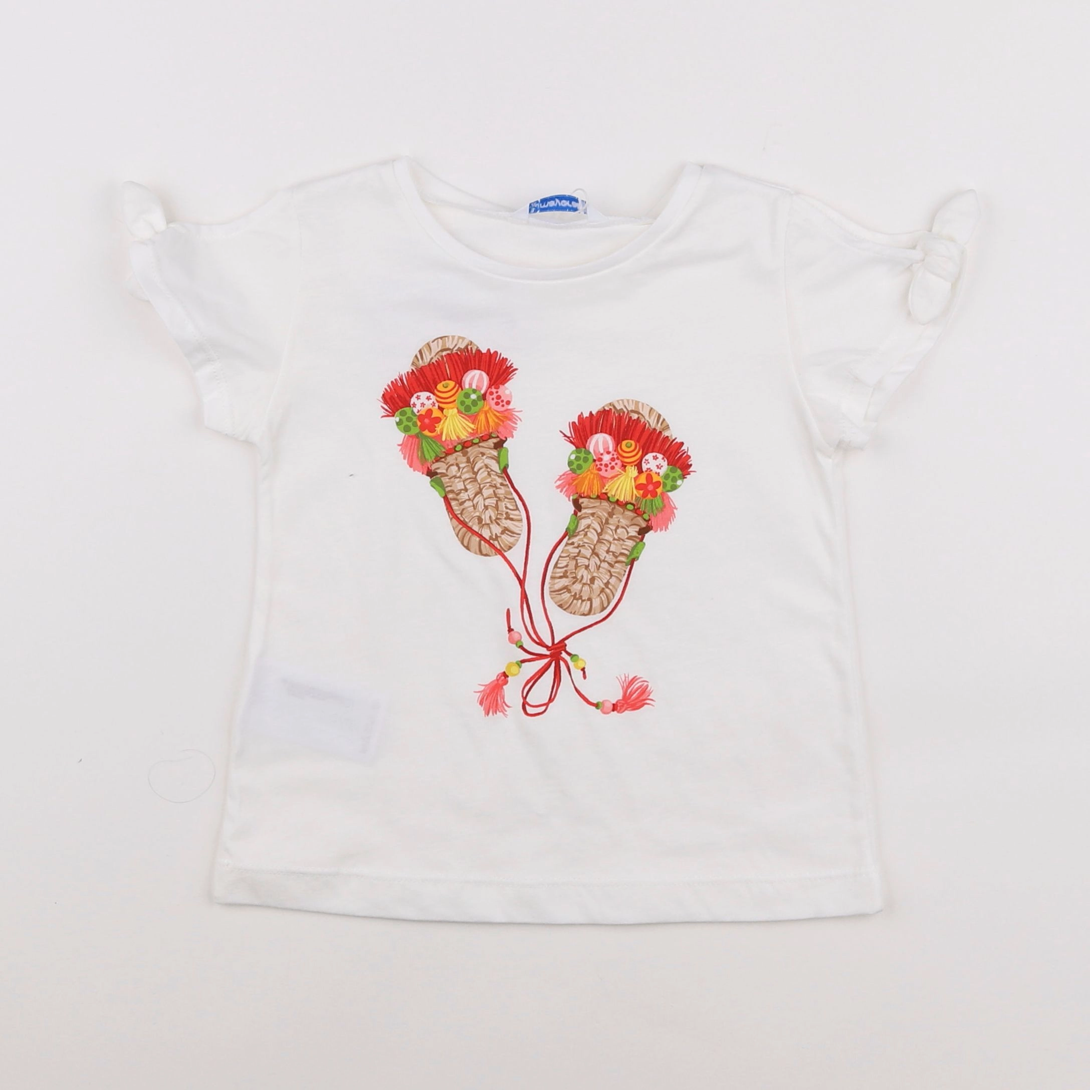 Mayoral - tee-shirt blanc - 4 ans