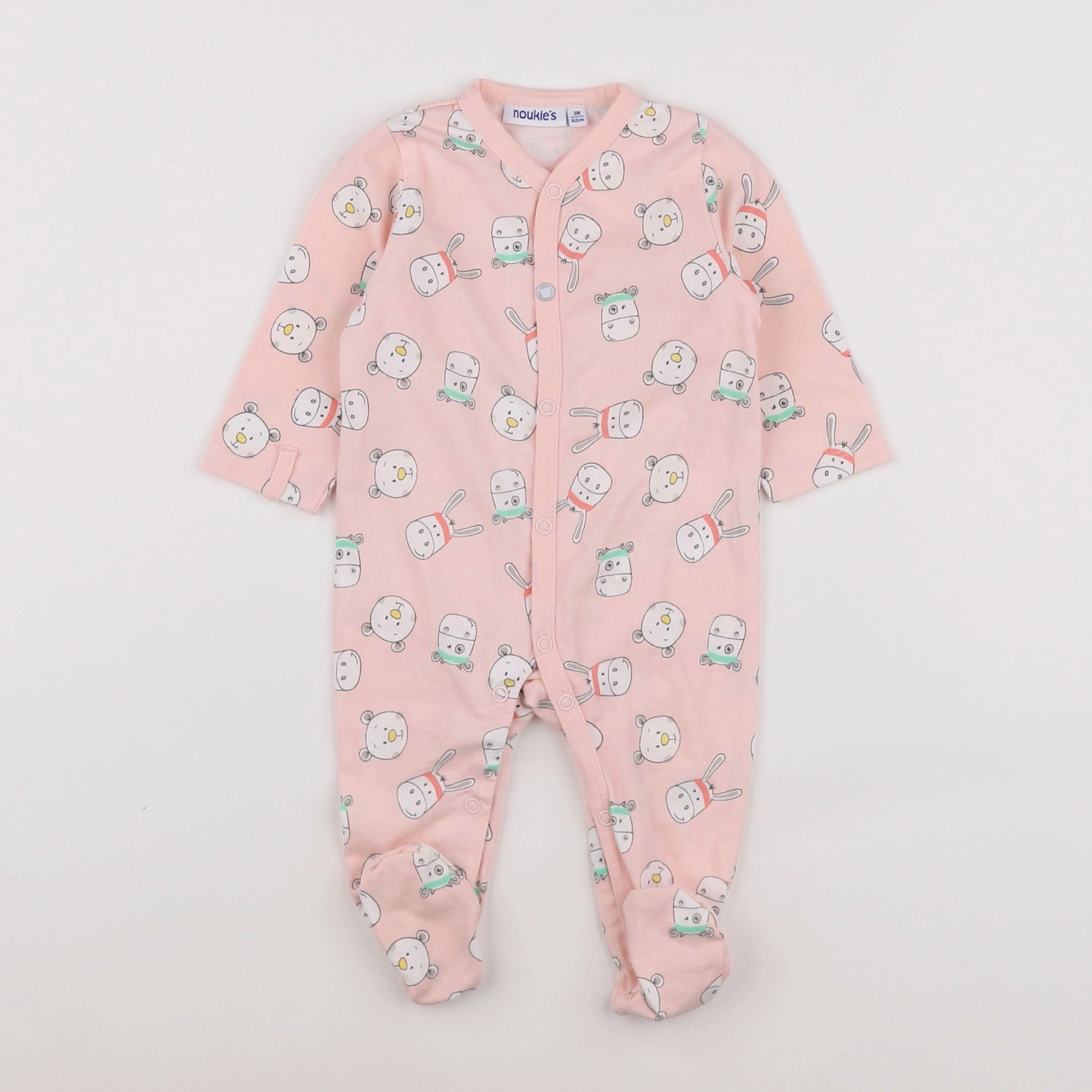 Noukie's - pyjama coton rose - 3 mois