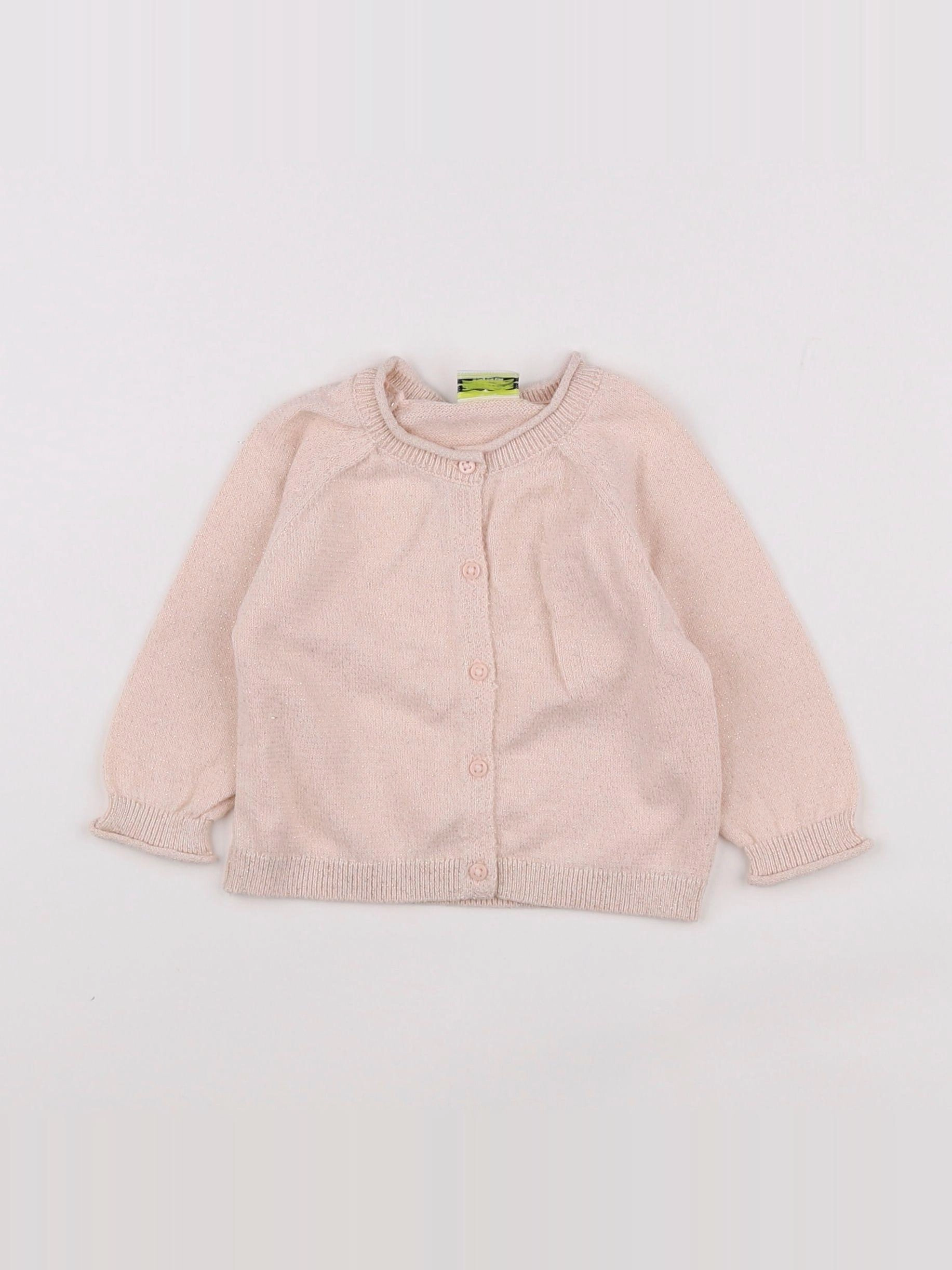 Tape à l'oeil - gilet rose - 6 mois