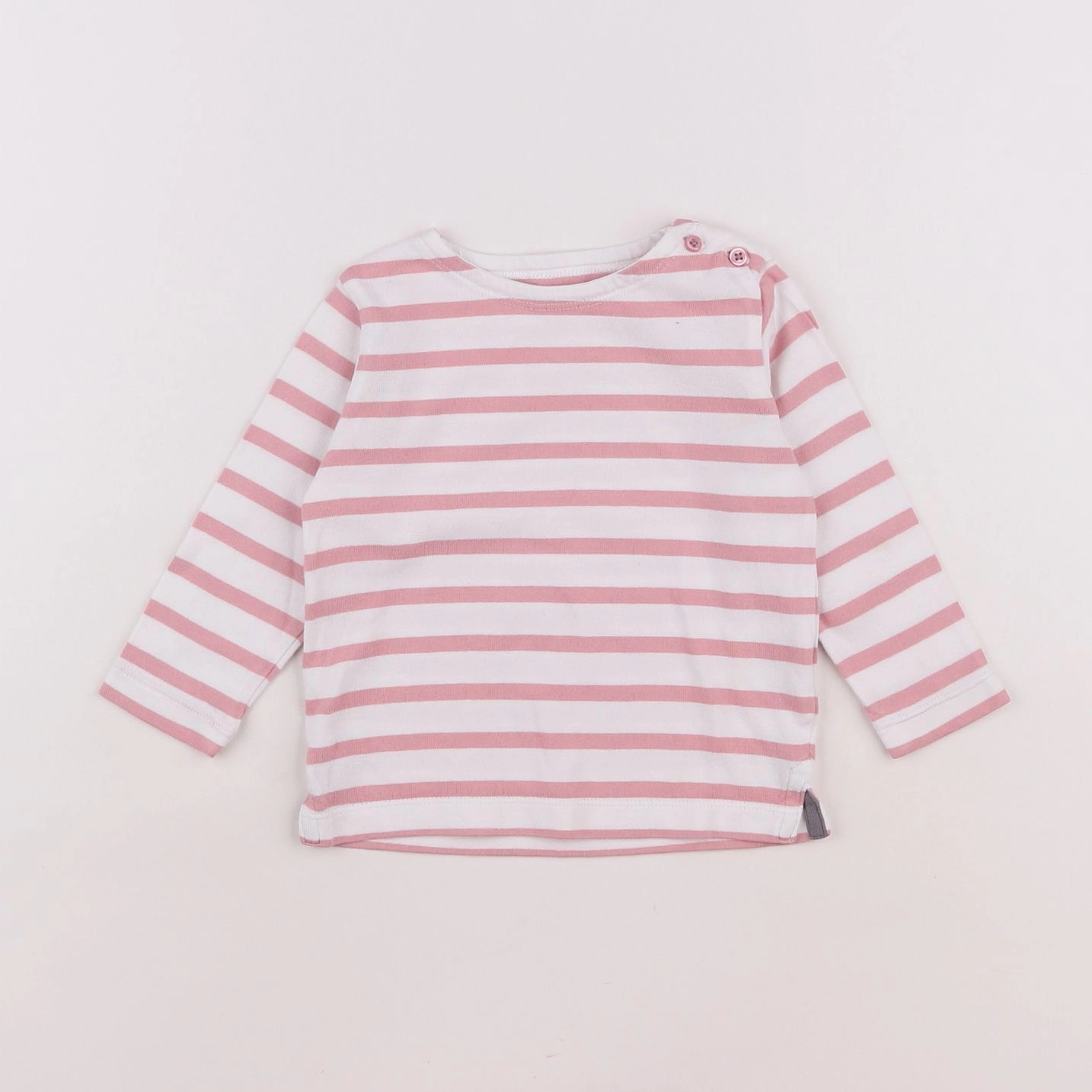 Boutchou - tee-shirt blanc, rose - 9 mois