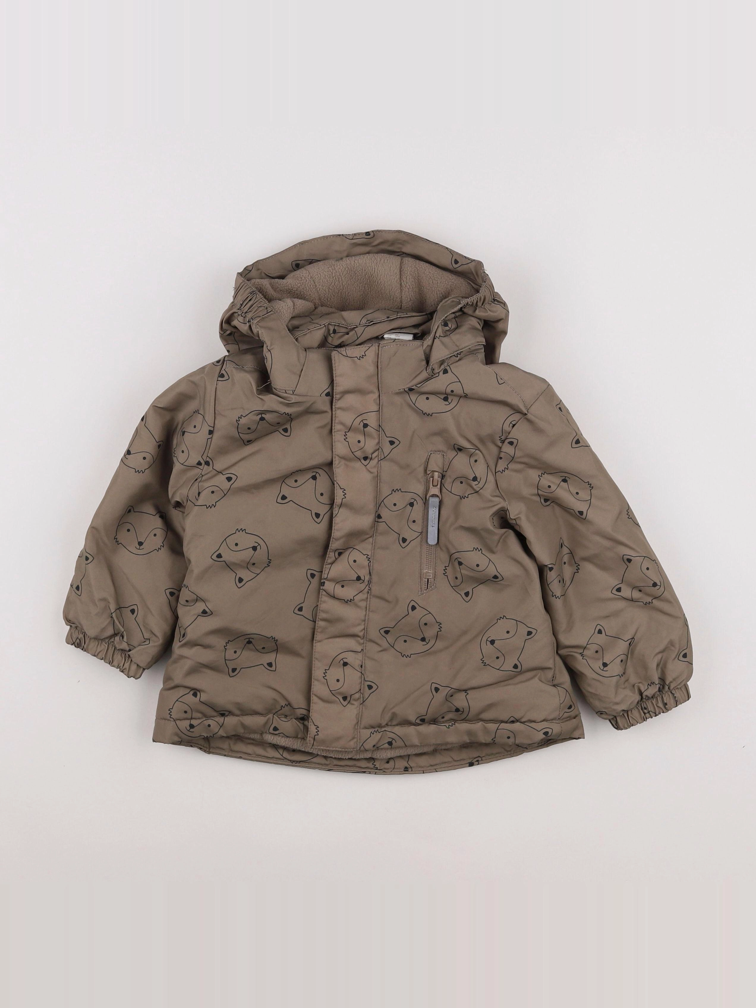 H&M - manteau vert - 12 mois