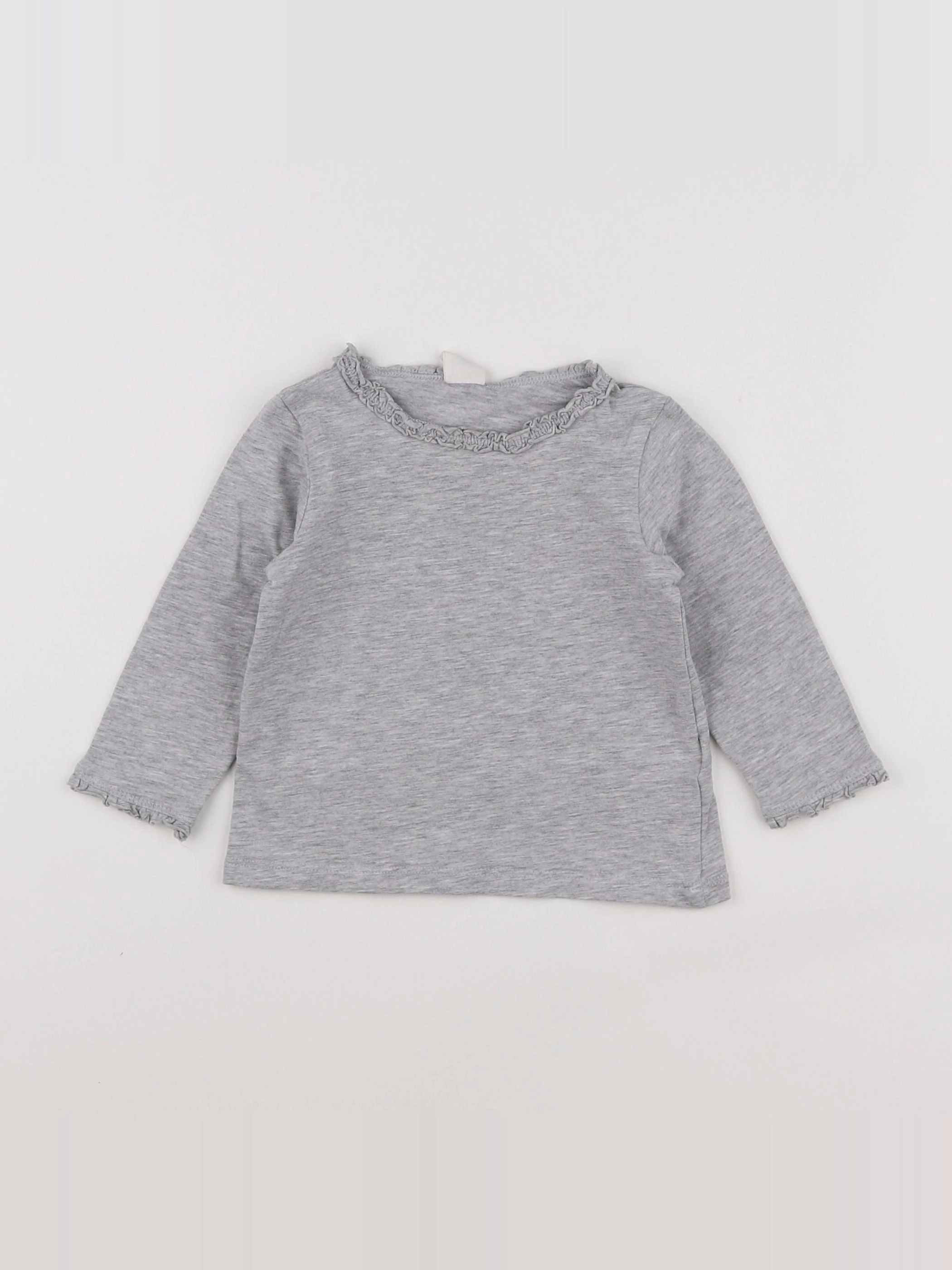 H&M - tee-shirt gris - 6/9 mois