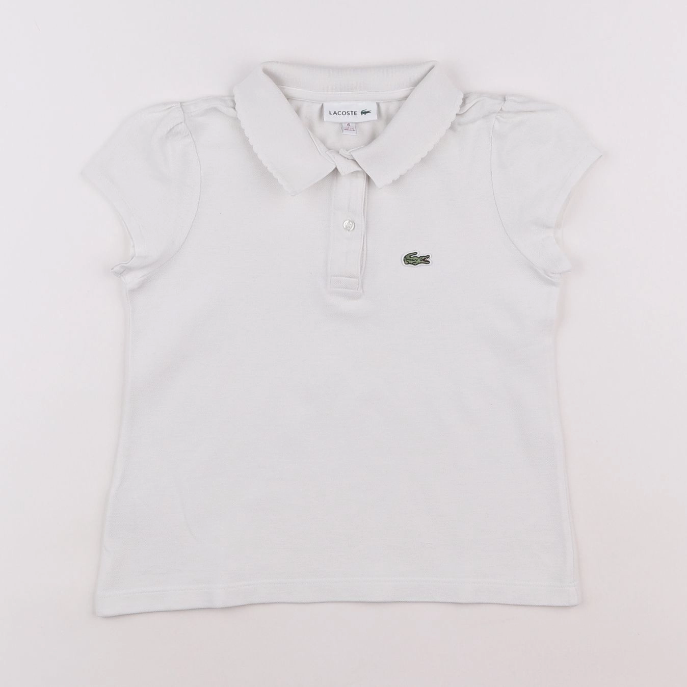 Lacoste - polo blanc - 6 ans