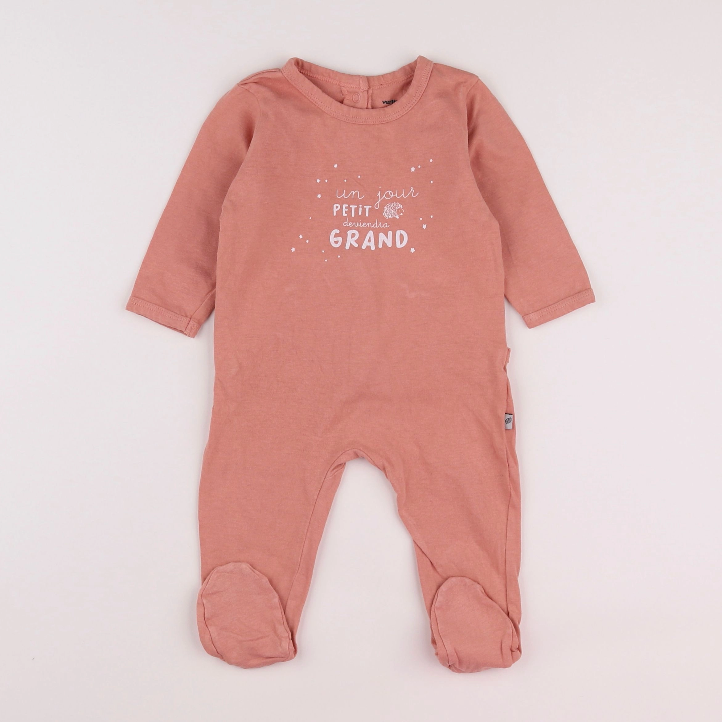 Vertbaudet - pyjama coton rose - 6 mois