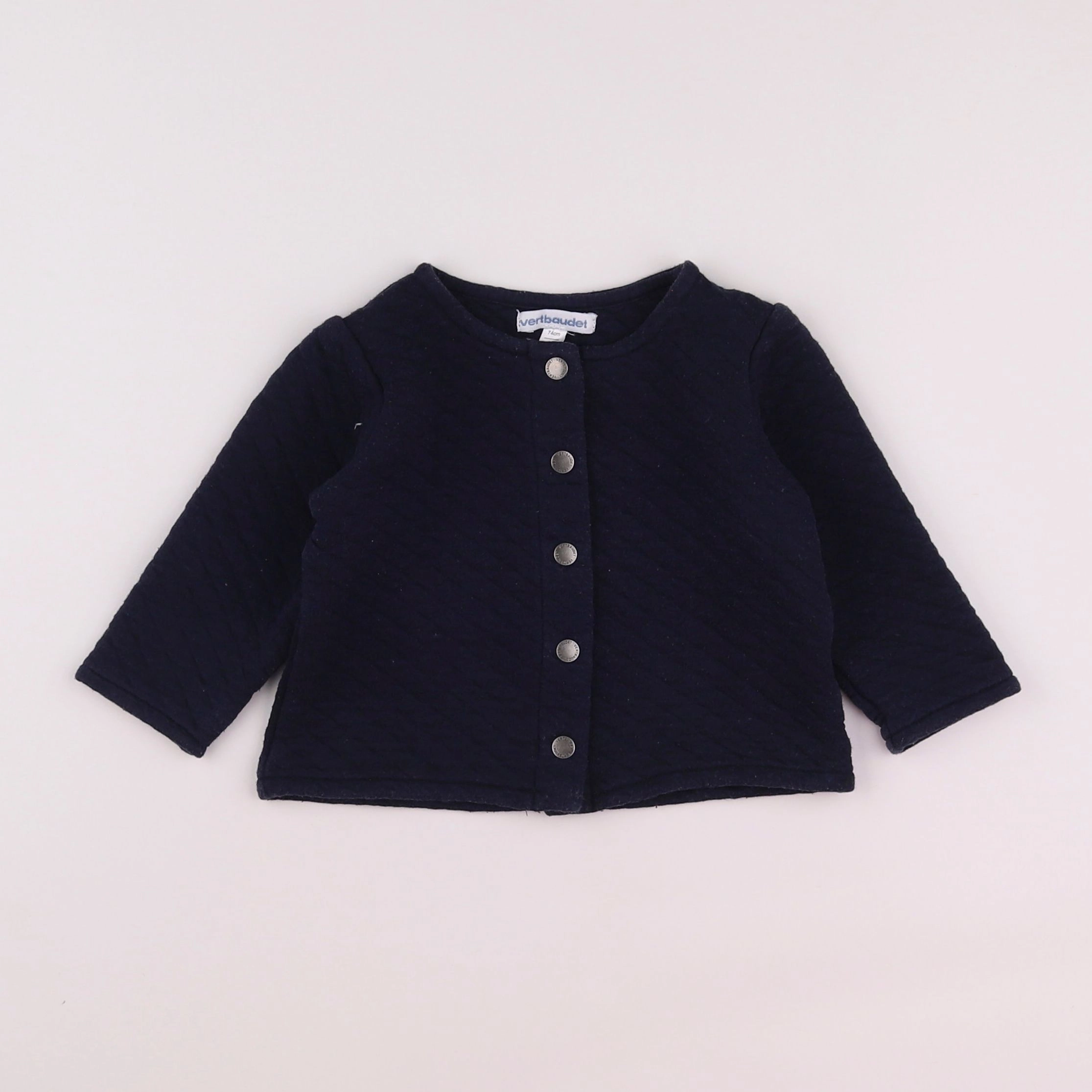 Vertbaudet - sweat bleu - 12 mois