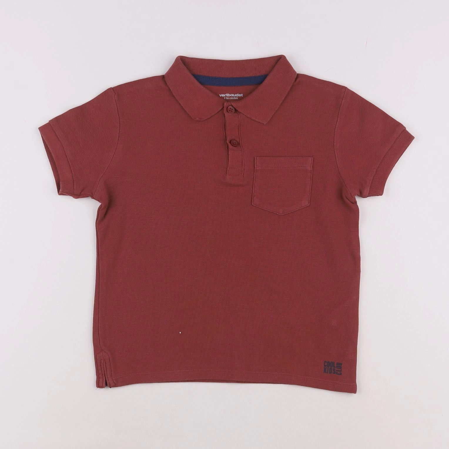 Vertbaudet - polo rouge - 6 ans