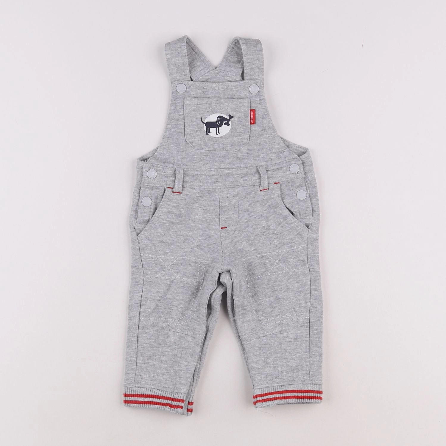 Vertbaudet - salopette gris - 6 mois