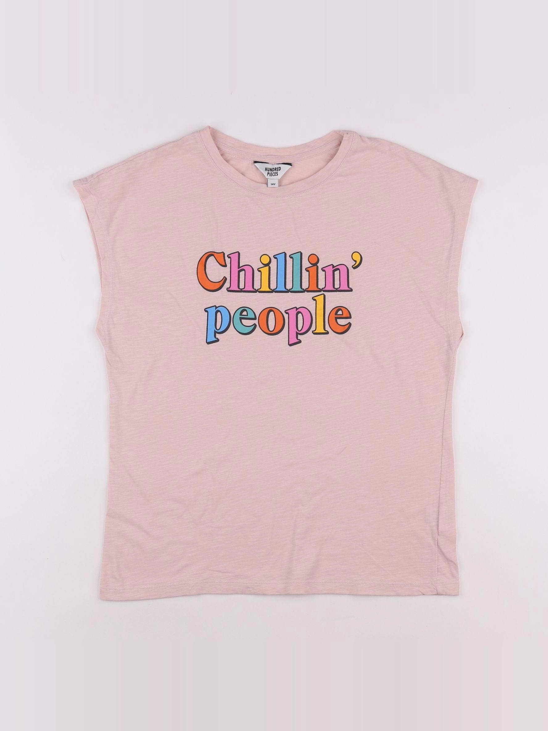 Hundred Pieces - tee-shirt rose - 14 ans