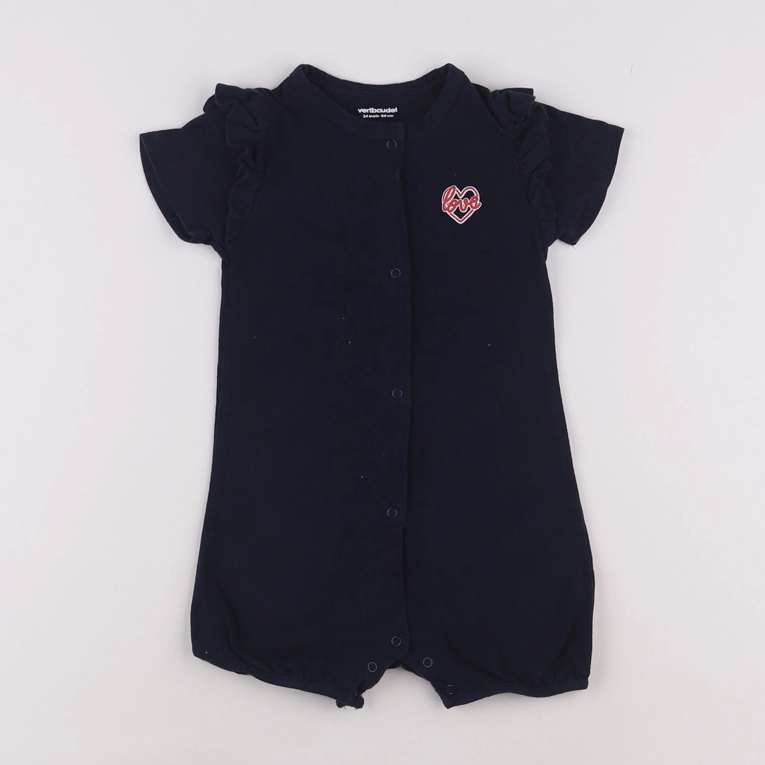 Vertbaudet - pyjama coton bleu - 2 ans