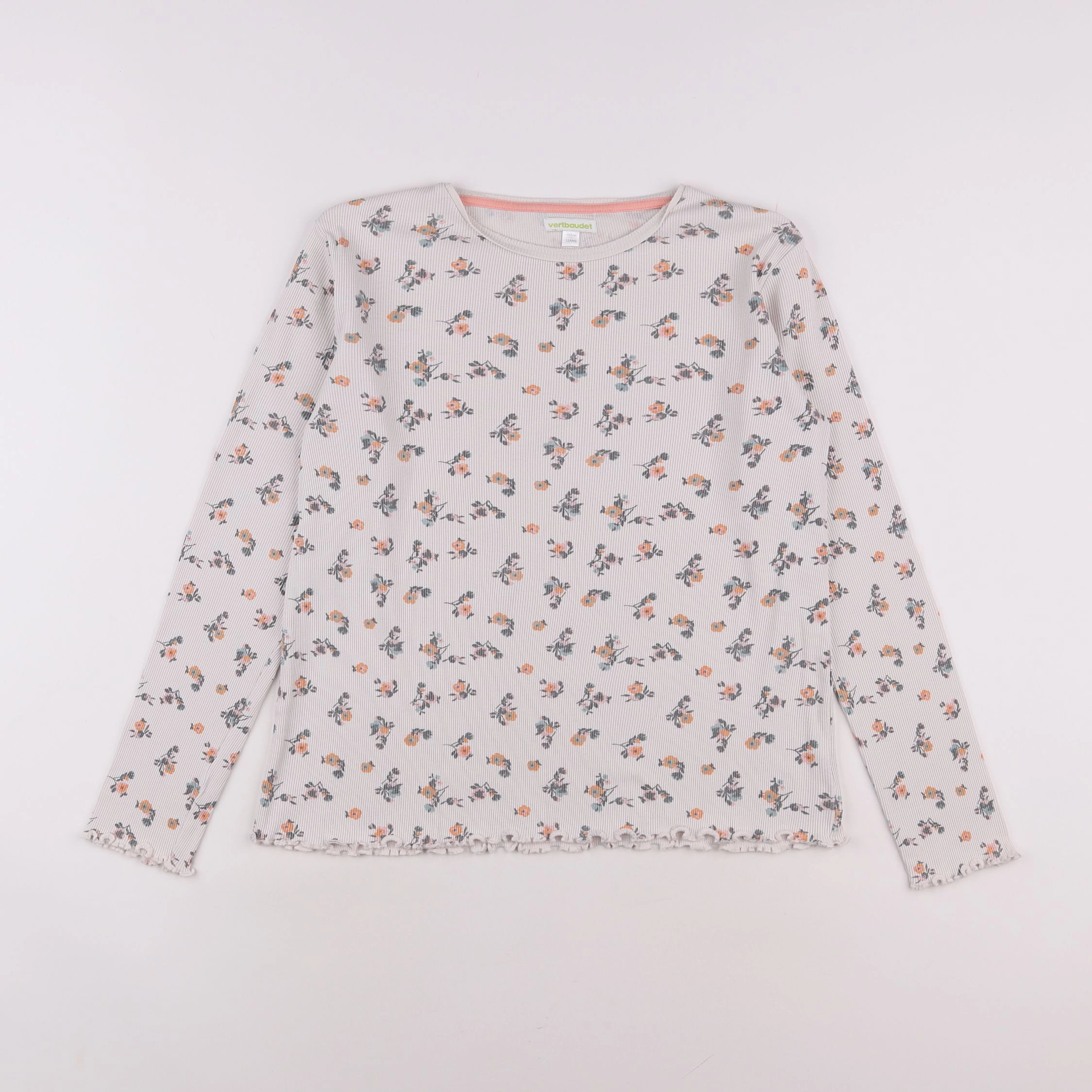 Vertbaudet - tee-shirt beige - 12 ans