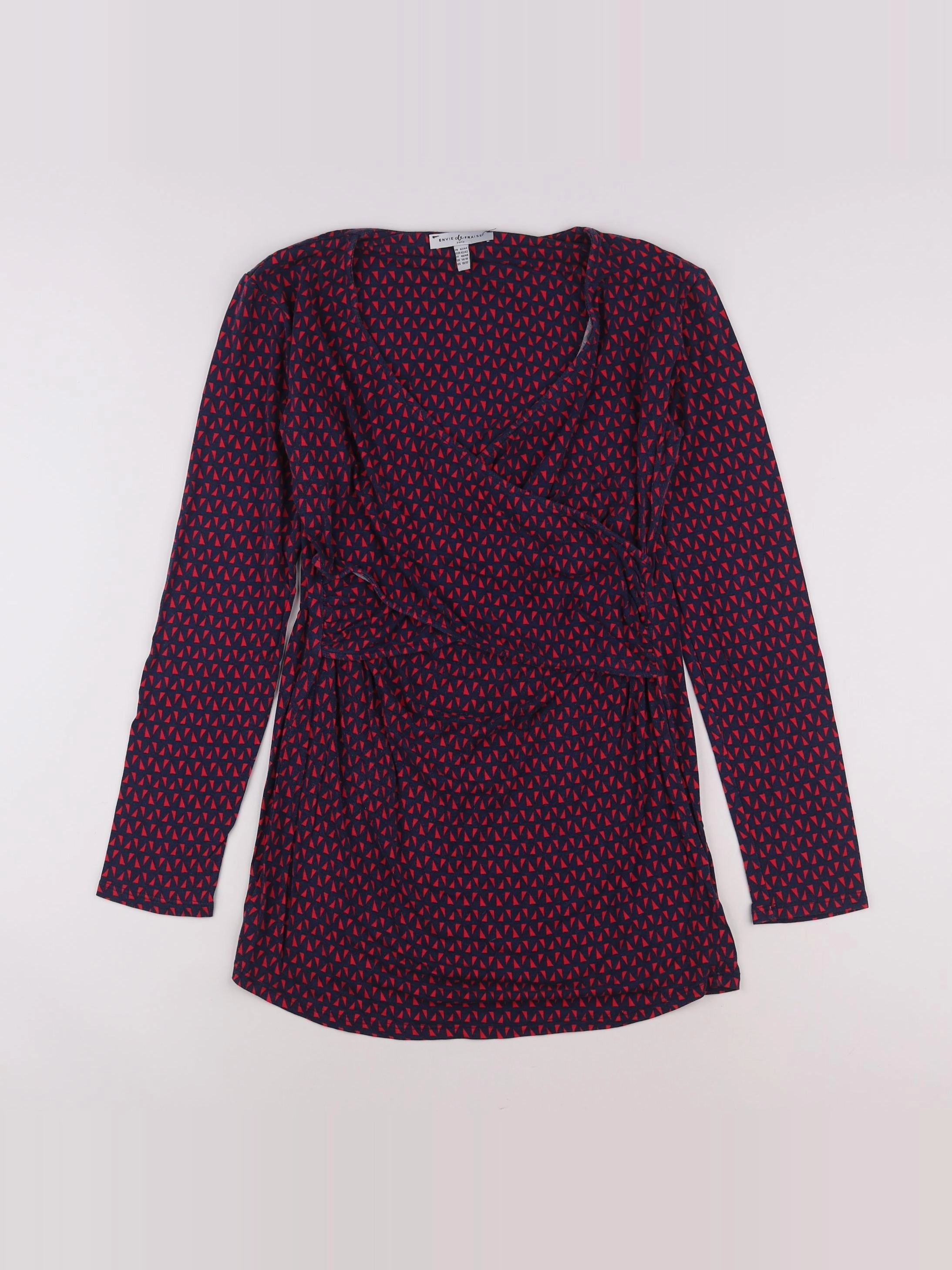 Envie de fraise - tee-shirt grossesse bleu, rose - 42 à 44