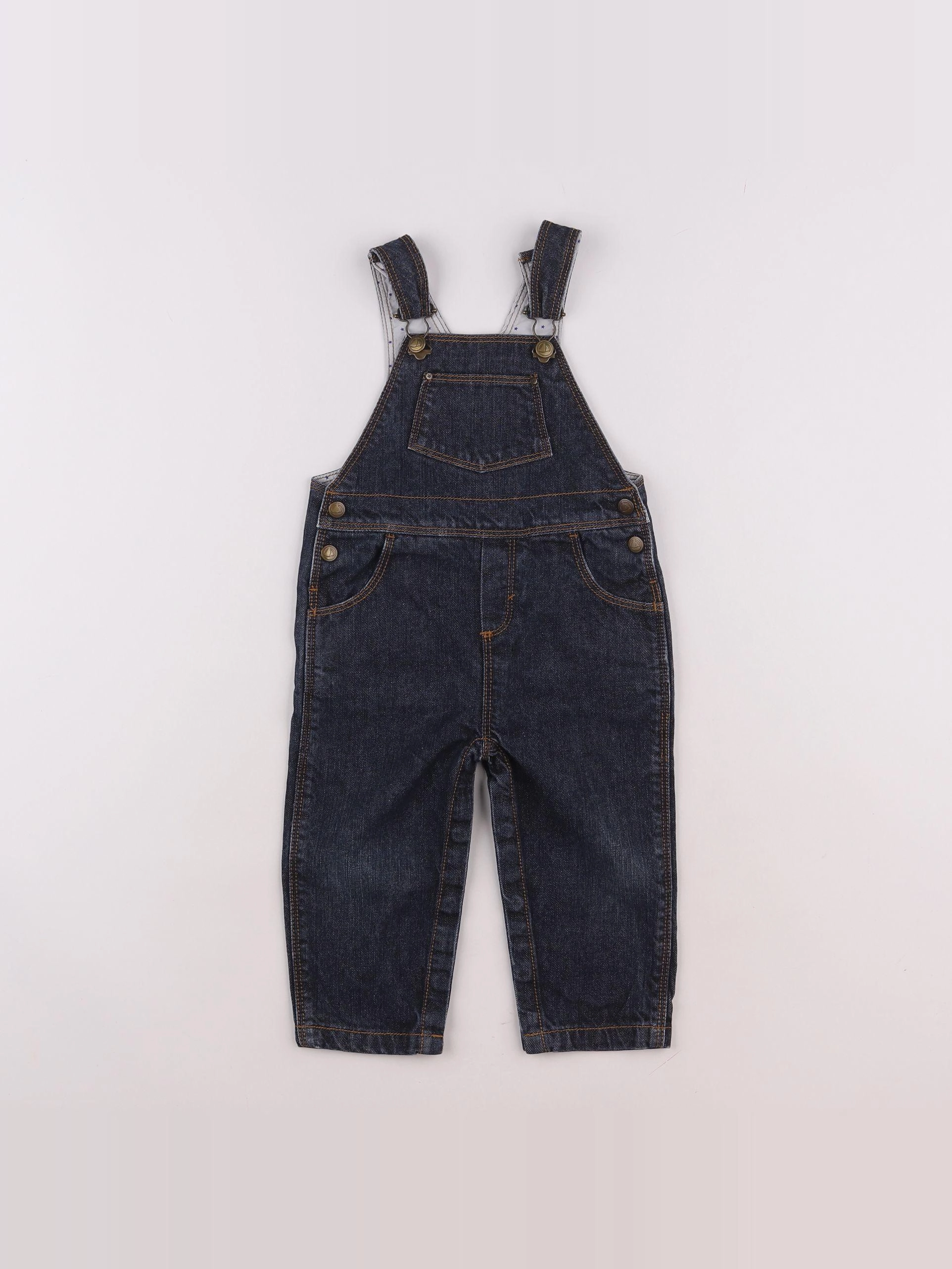 Petit Bateau - salopette bleu - 12 mois