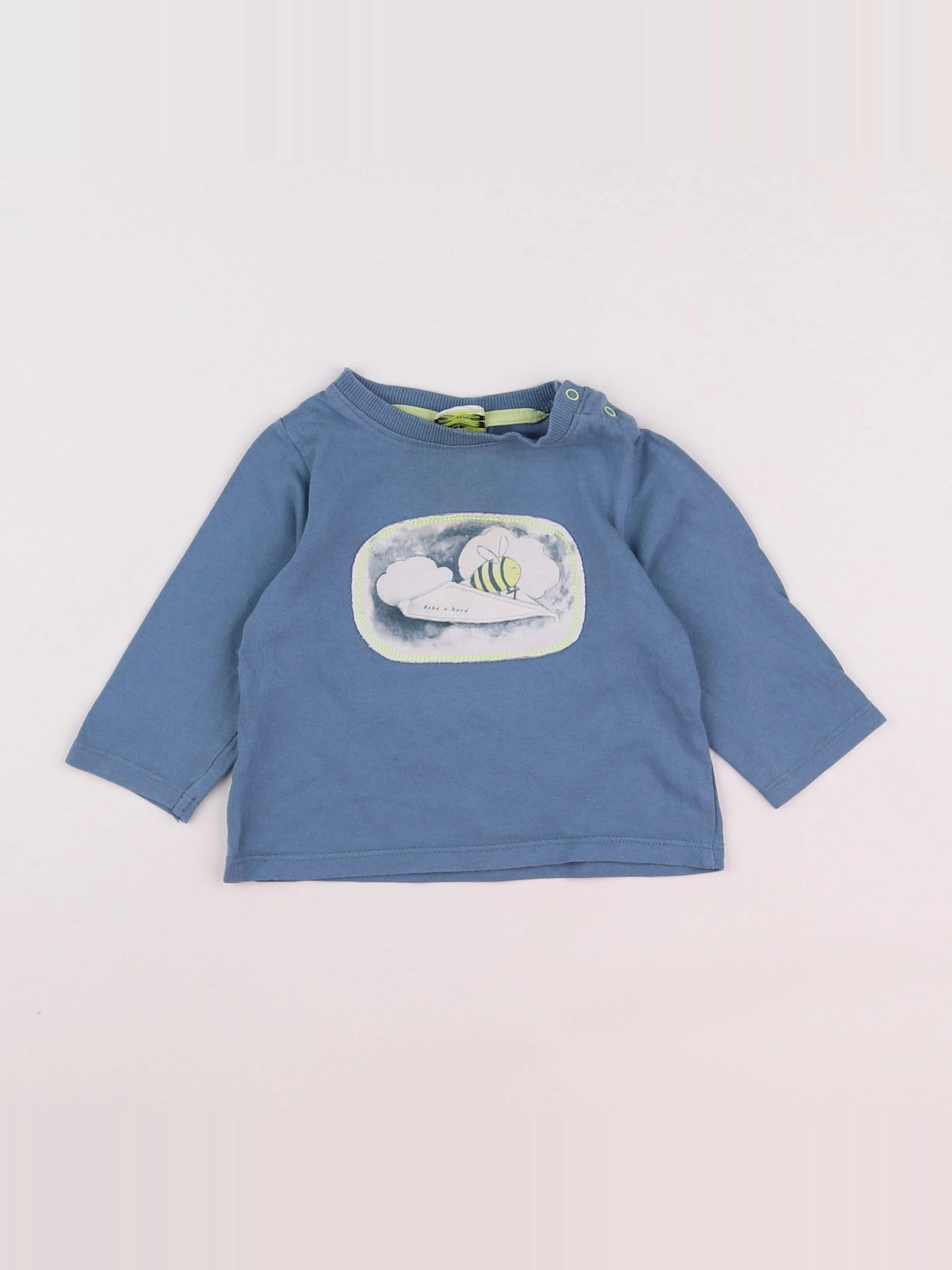 Tape à l'oeil - tee-shirt bleu - 6 mois