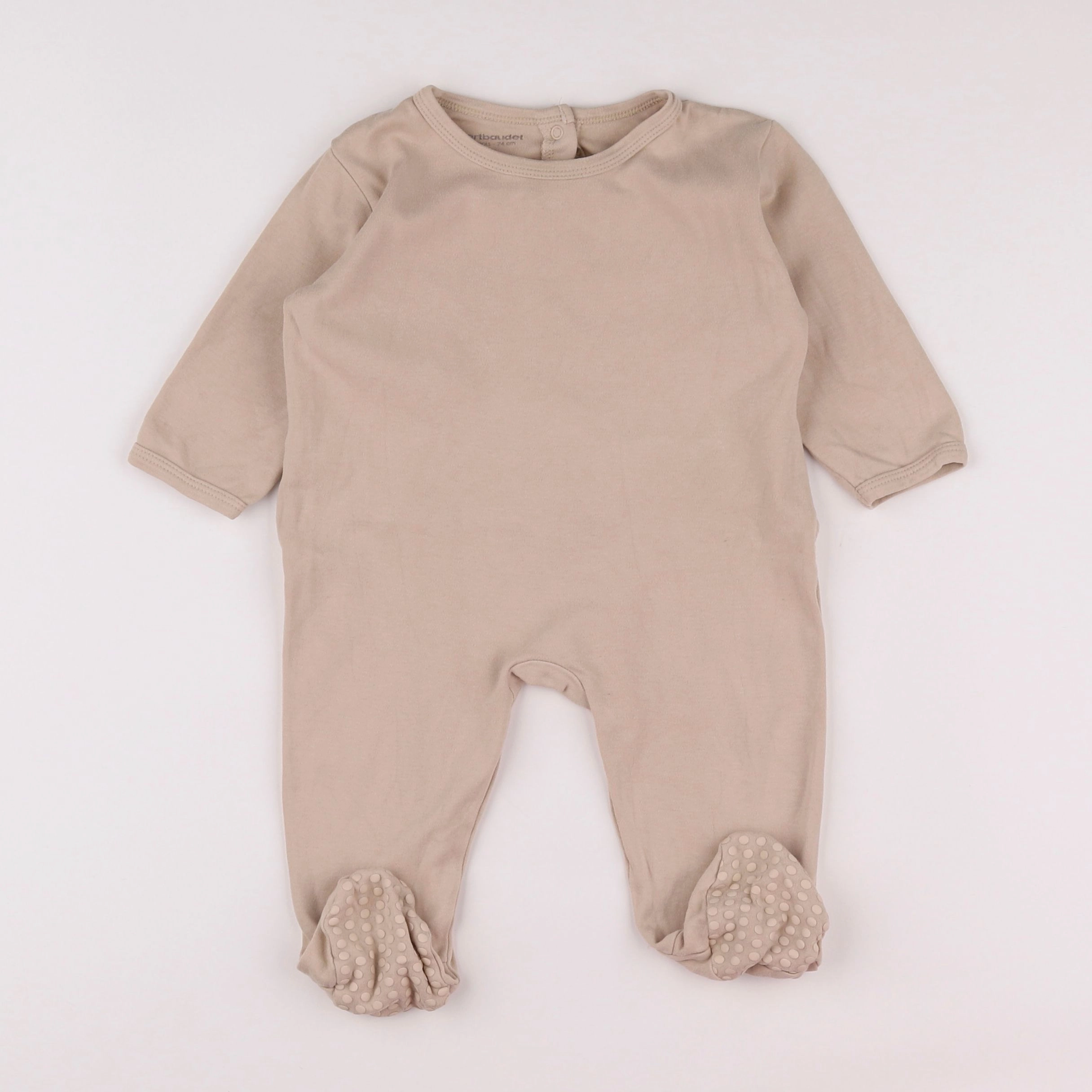 Vertbaudet - pyjama coton beige - 12 mois