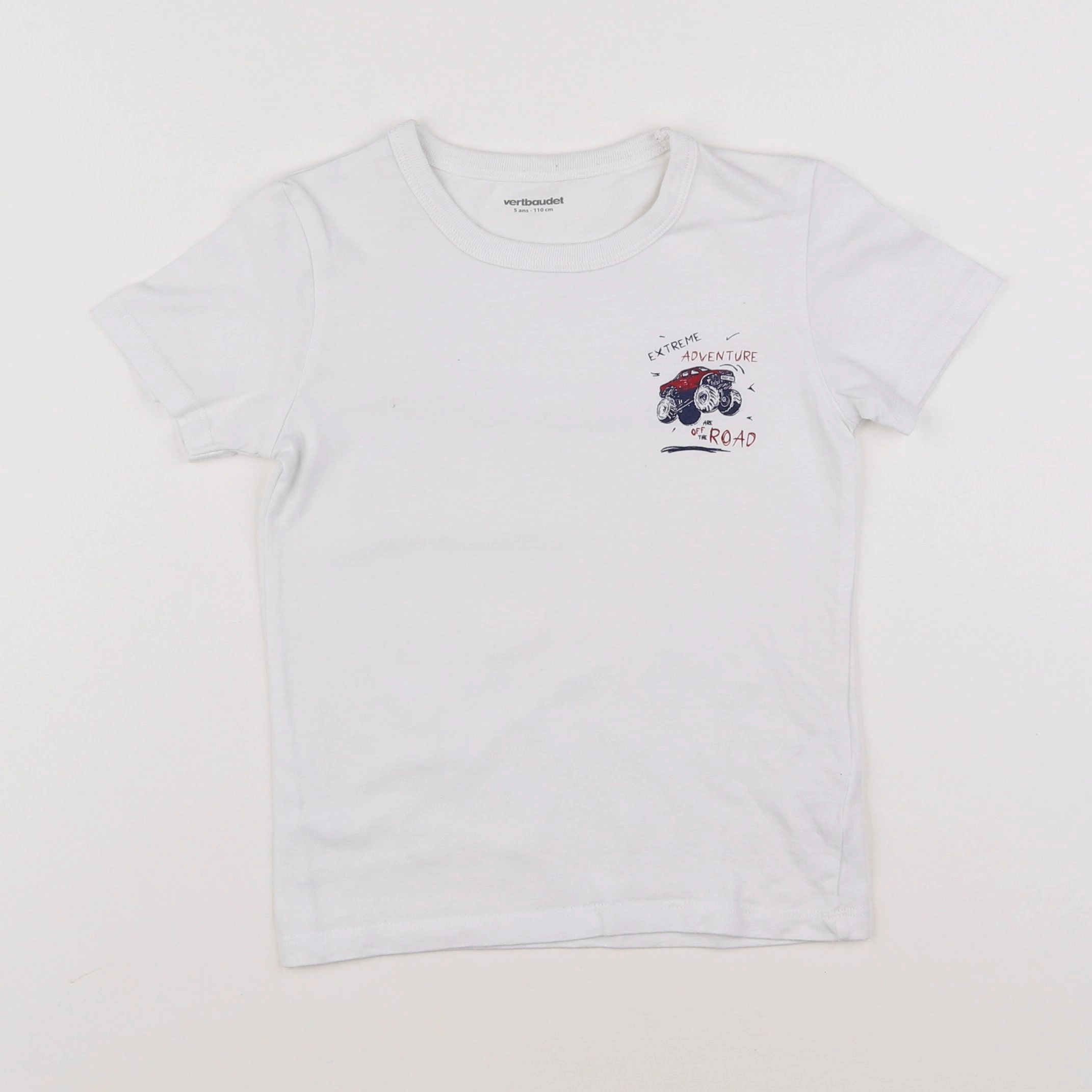 Vertbaudet - tee-shirt blanc - 5 ans