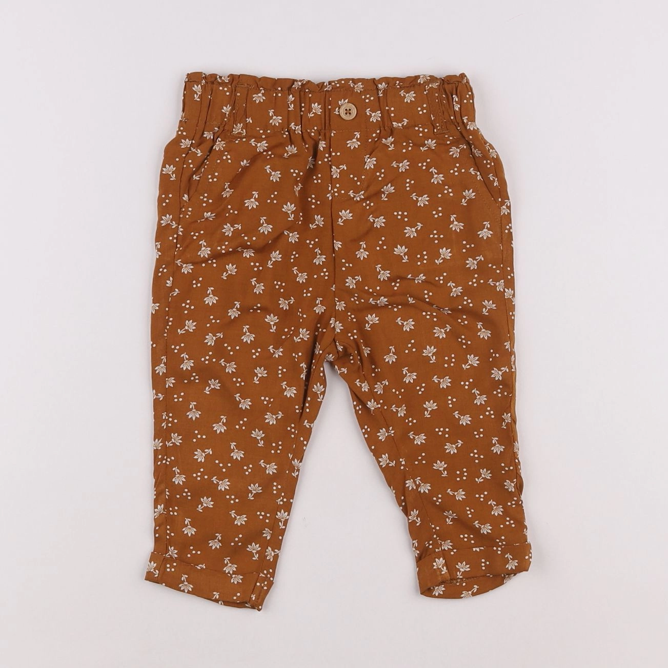 Vertbaudet - pantalon marron - 9 mois