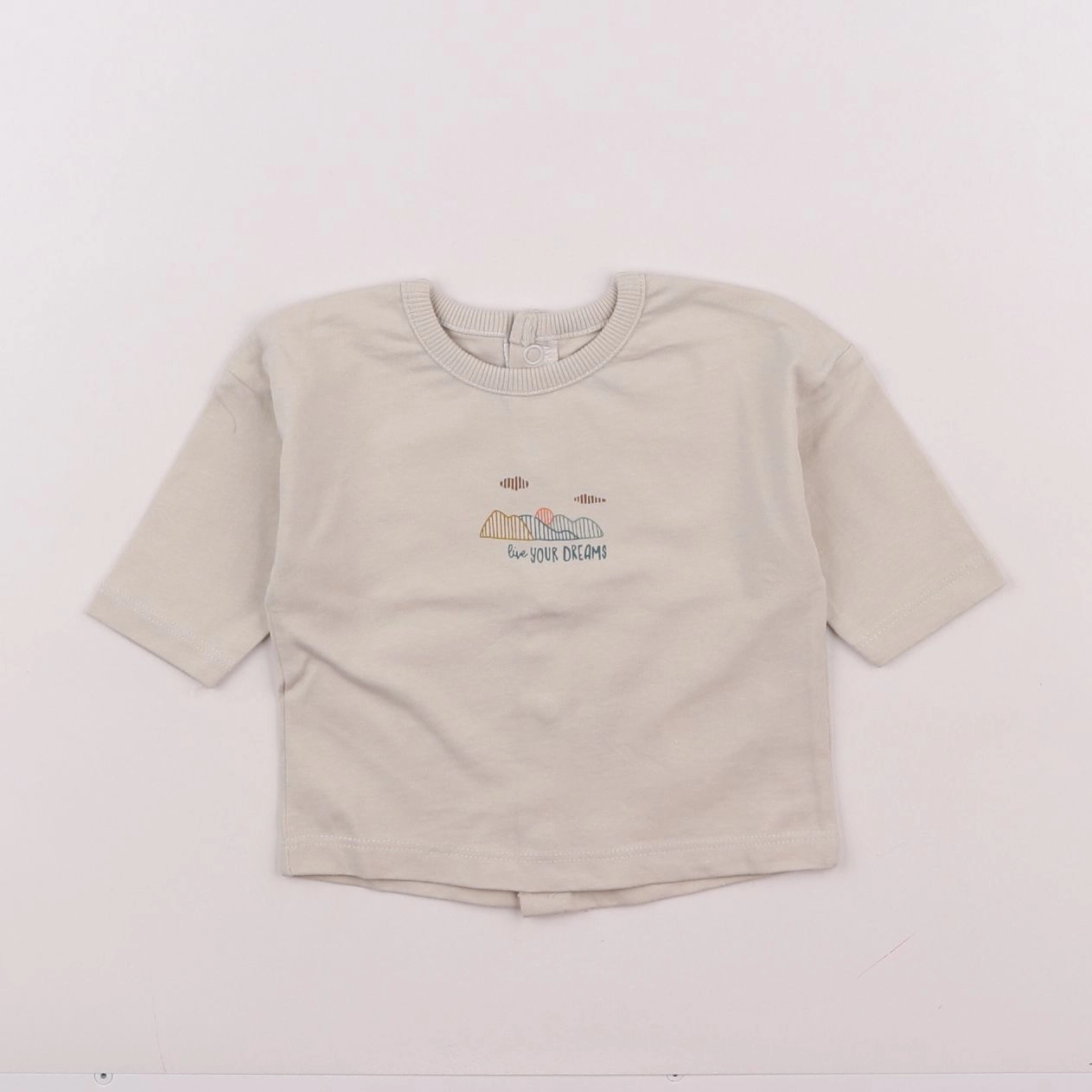 La Redoute - tee-shirt beige - 1 mois