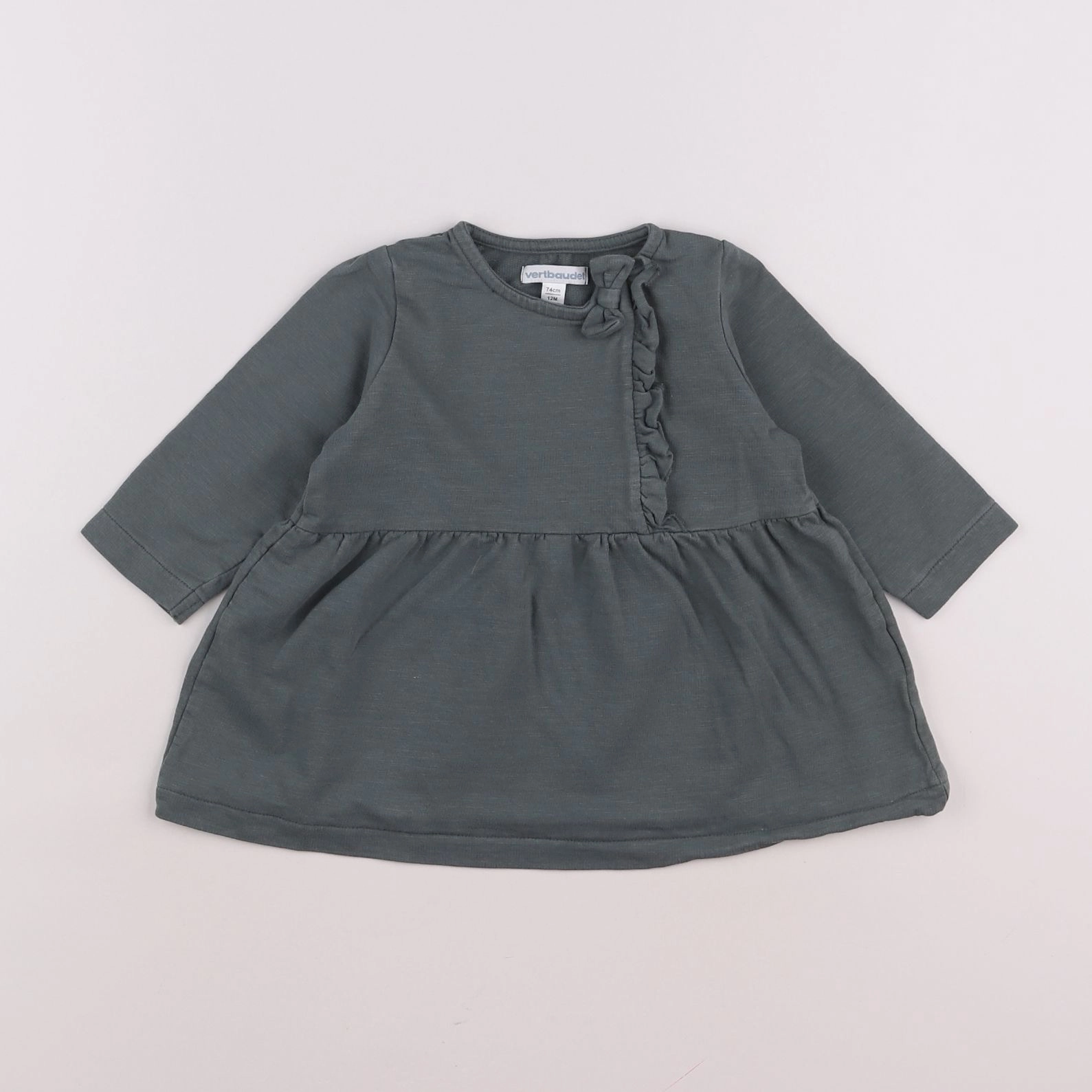 Vertbaudet - robe vert - 12 mois