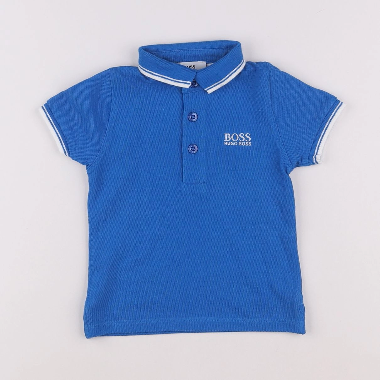 Hugo Boss - polo bleu - 9 mois