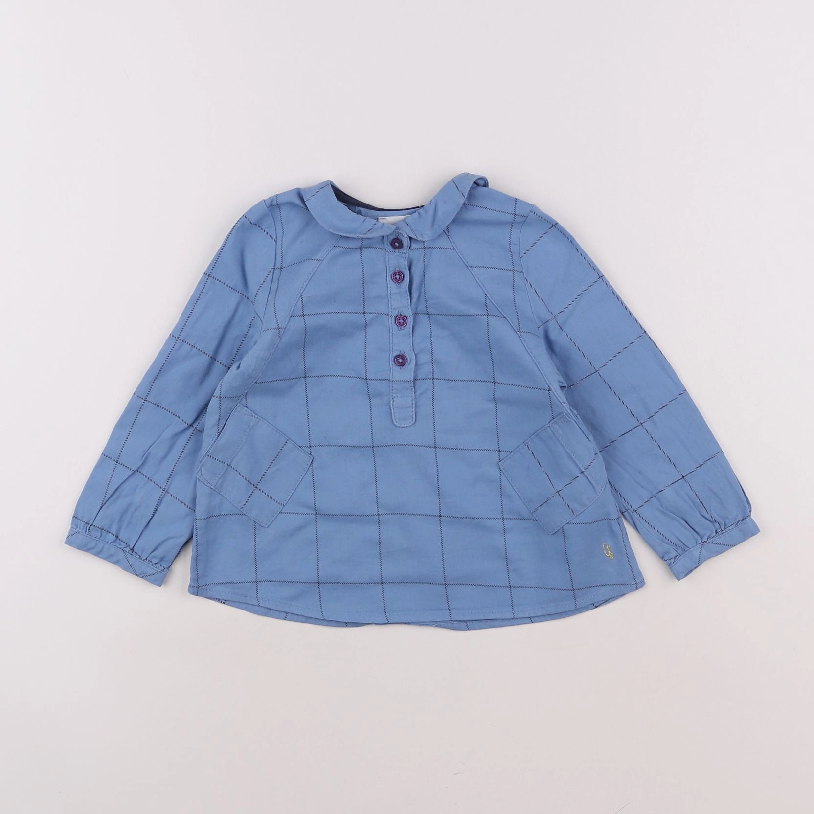 Carrément Beau - blouse bleu - 2 ans