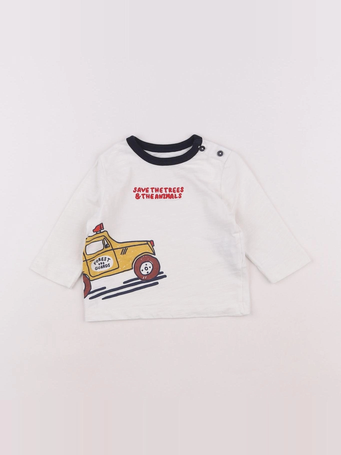 Boutchou - tee-shirt blanc - 6 mois