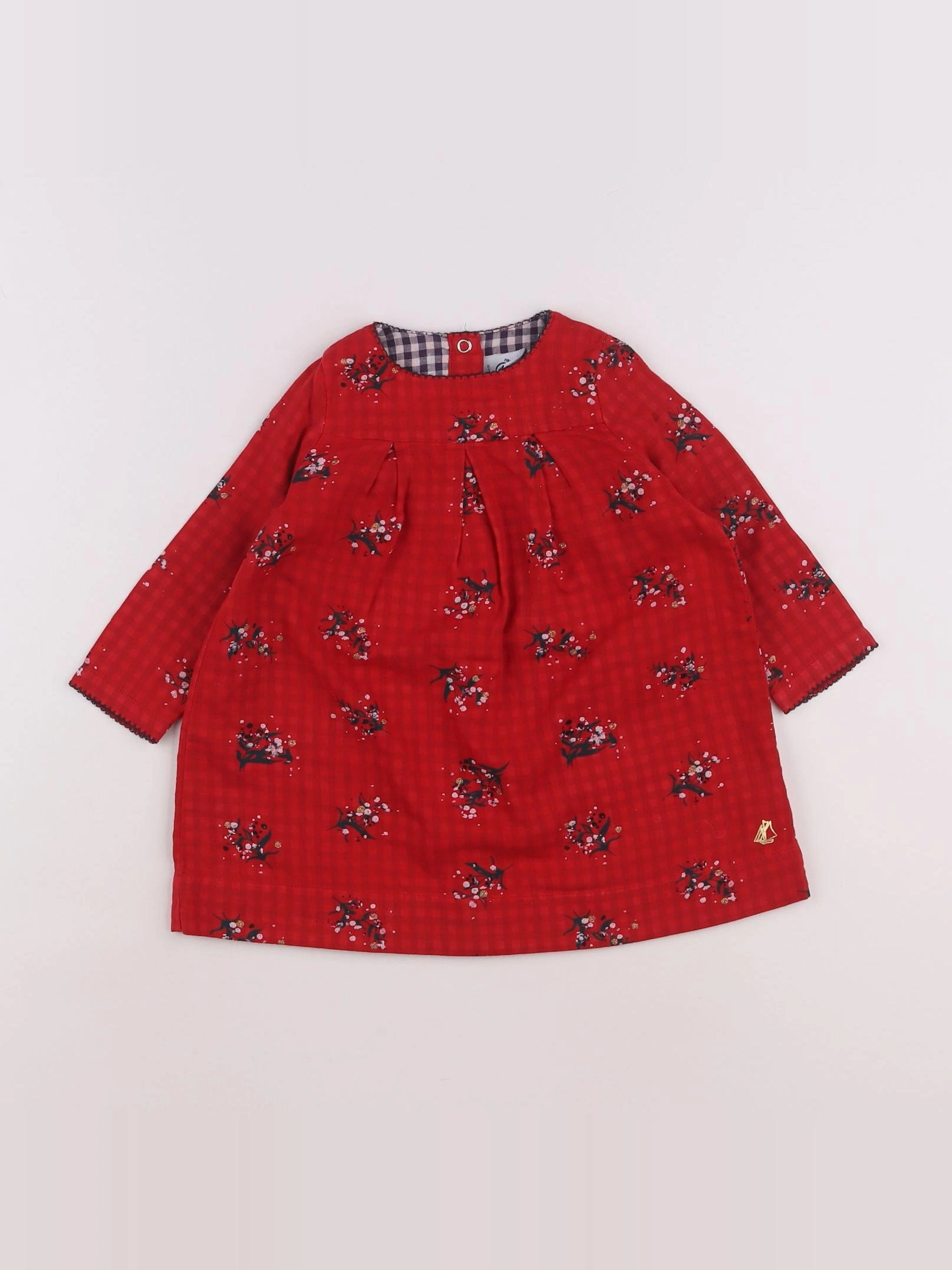 Petit Bateau - robe rouge - 12 mois