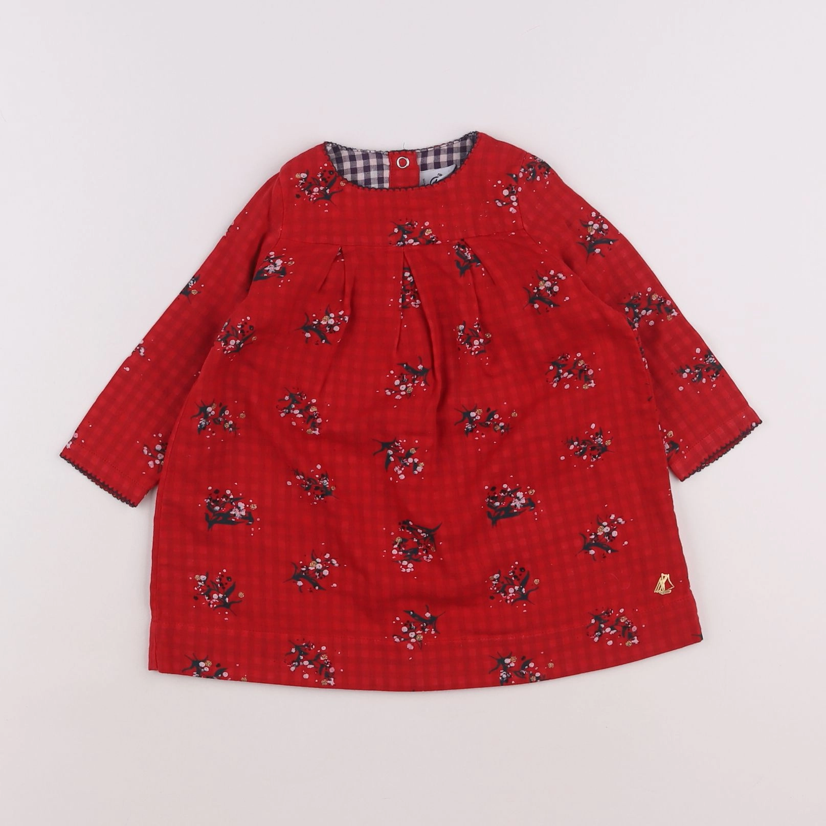 Petit Bateau - robe rouge - 12 mois