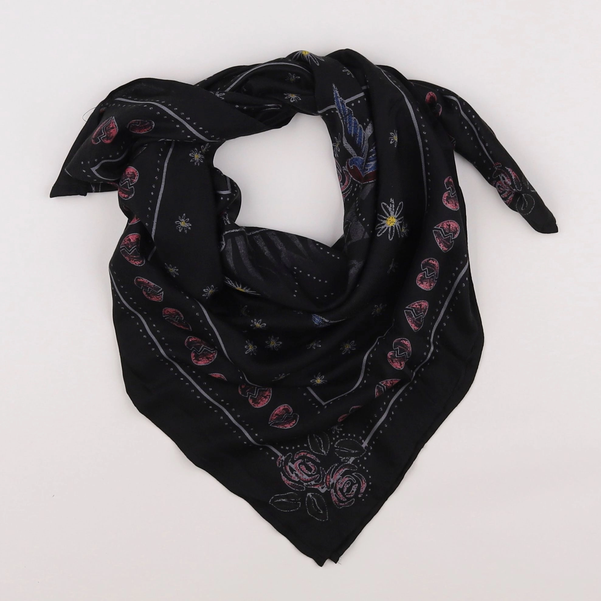 IKKS - foulard noir - 11/14 ans