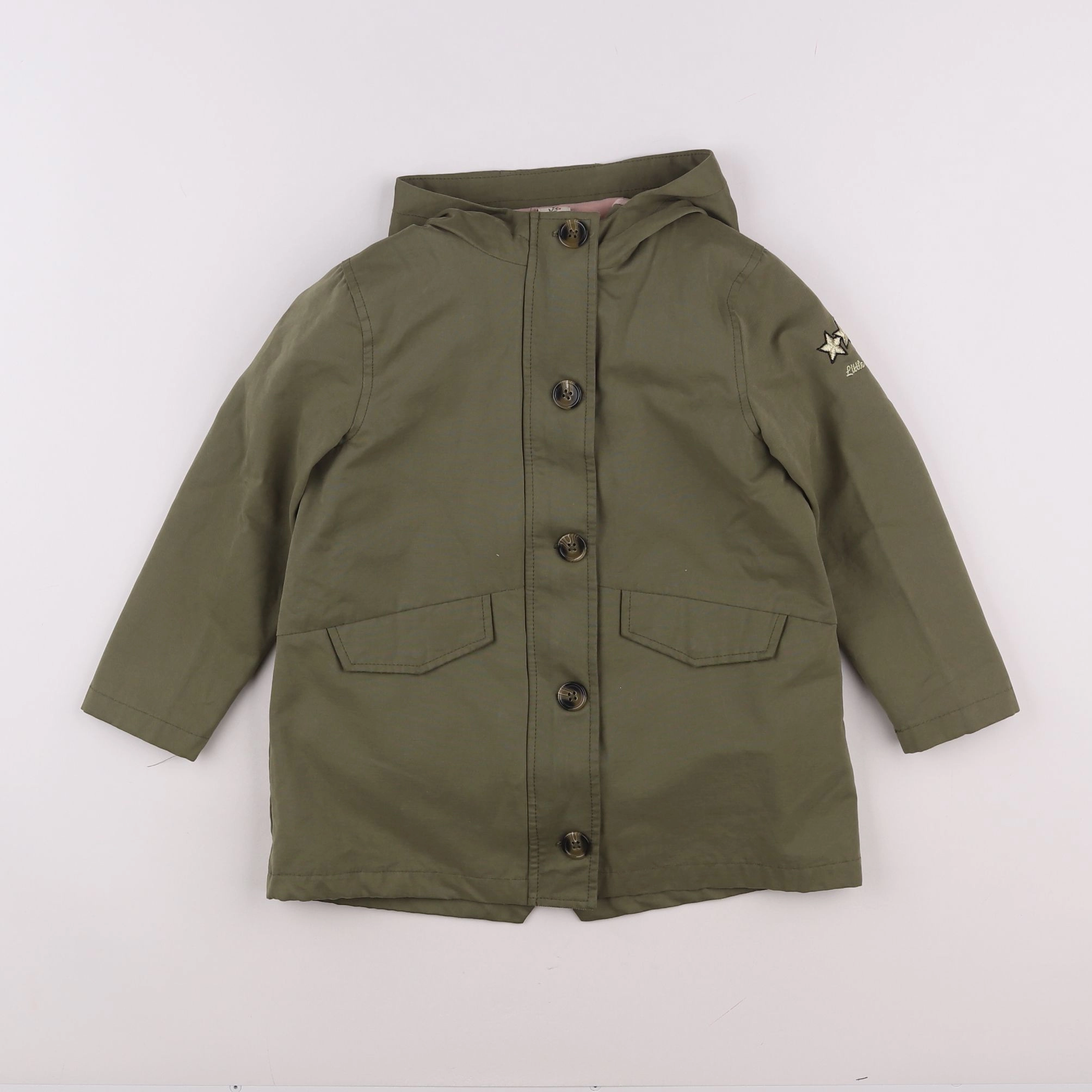 Vertbaudet - parka vert - 6 ans