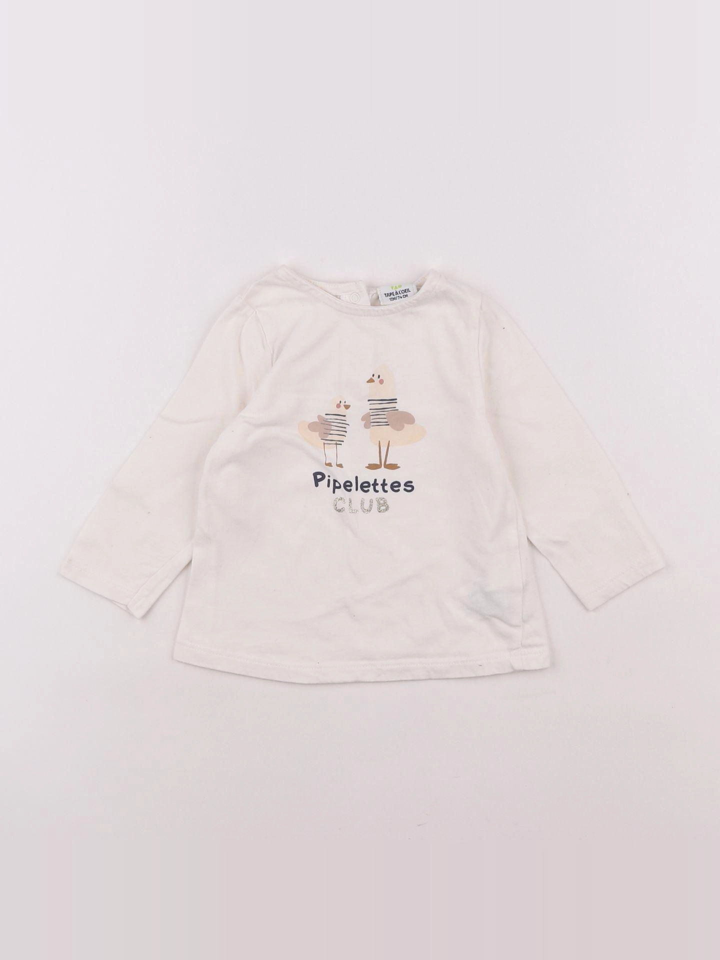 Tape à l'oeil - tee-shirt blanc - 12 mois