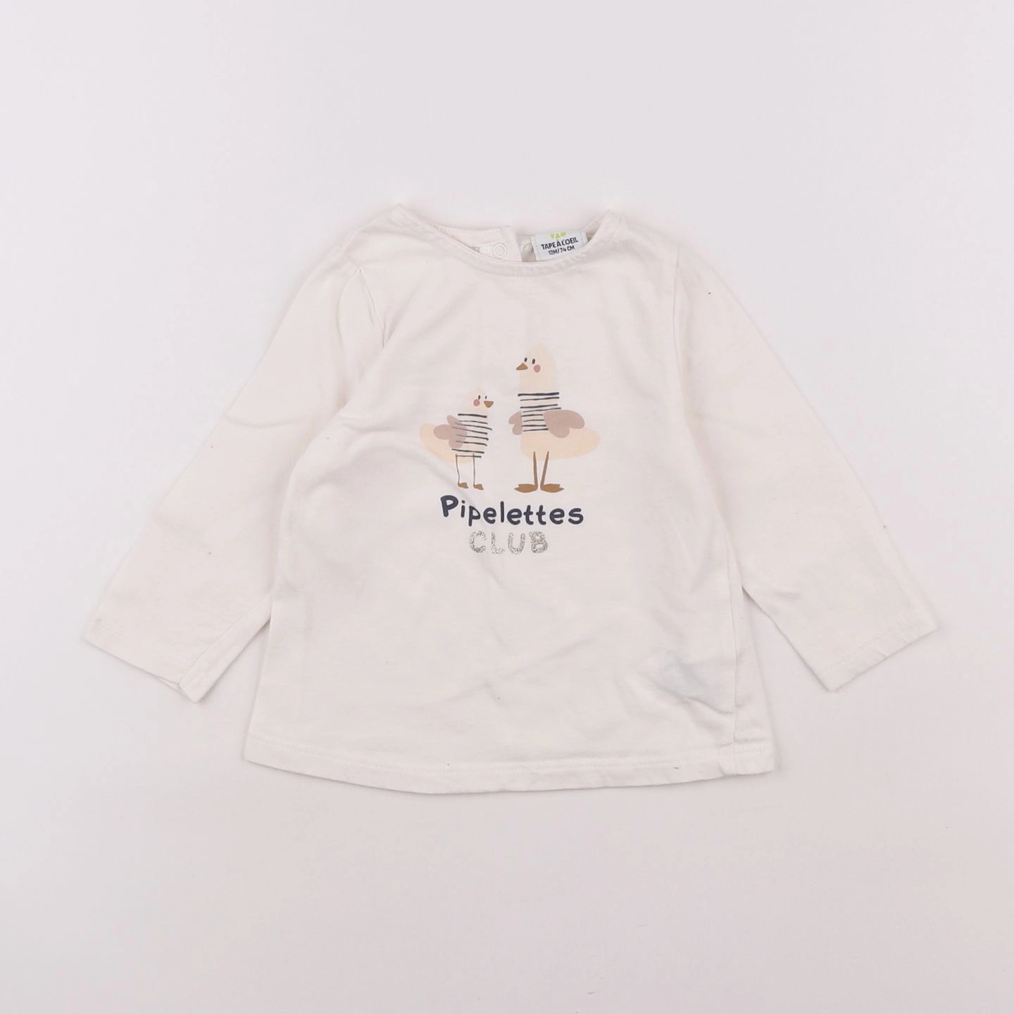 Tape à l'oeil - tee-shirt blanc - 12 mois