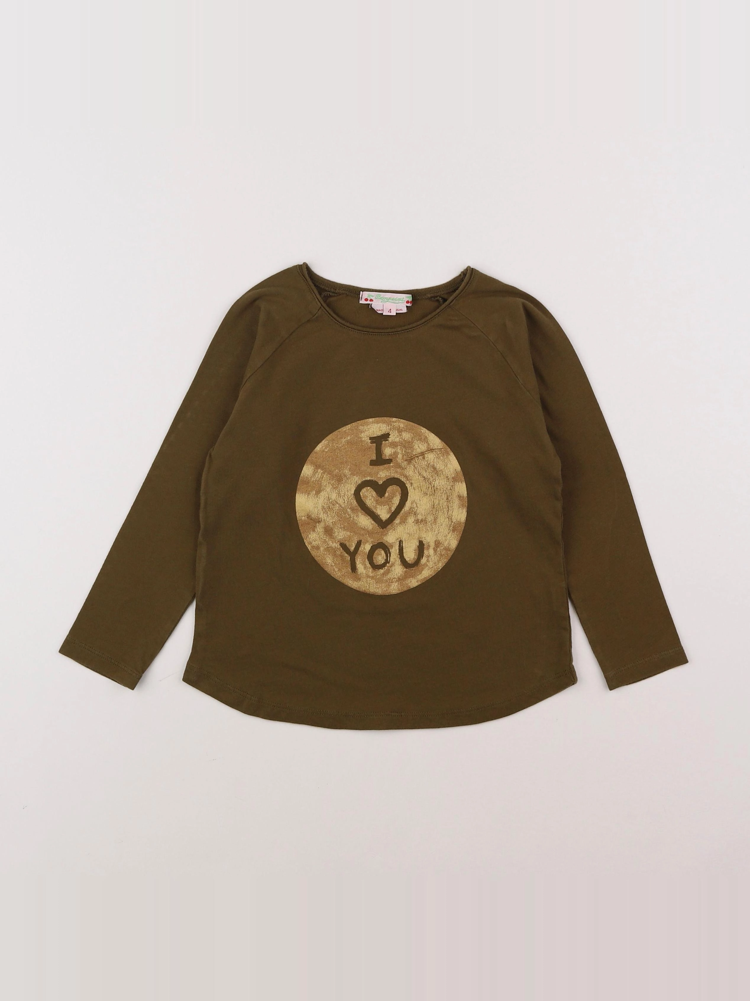 Bonpoint - tee-shirt vert - 4 ans
