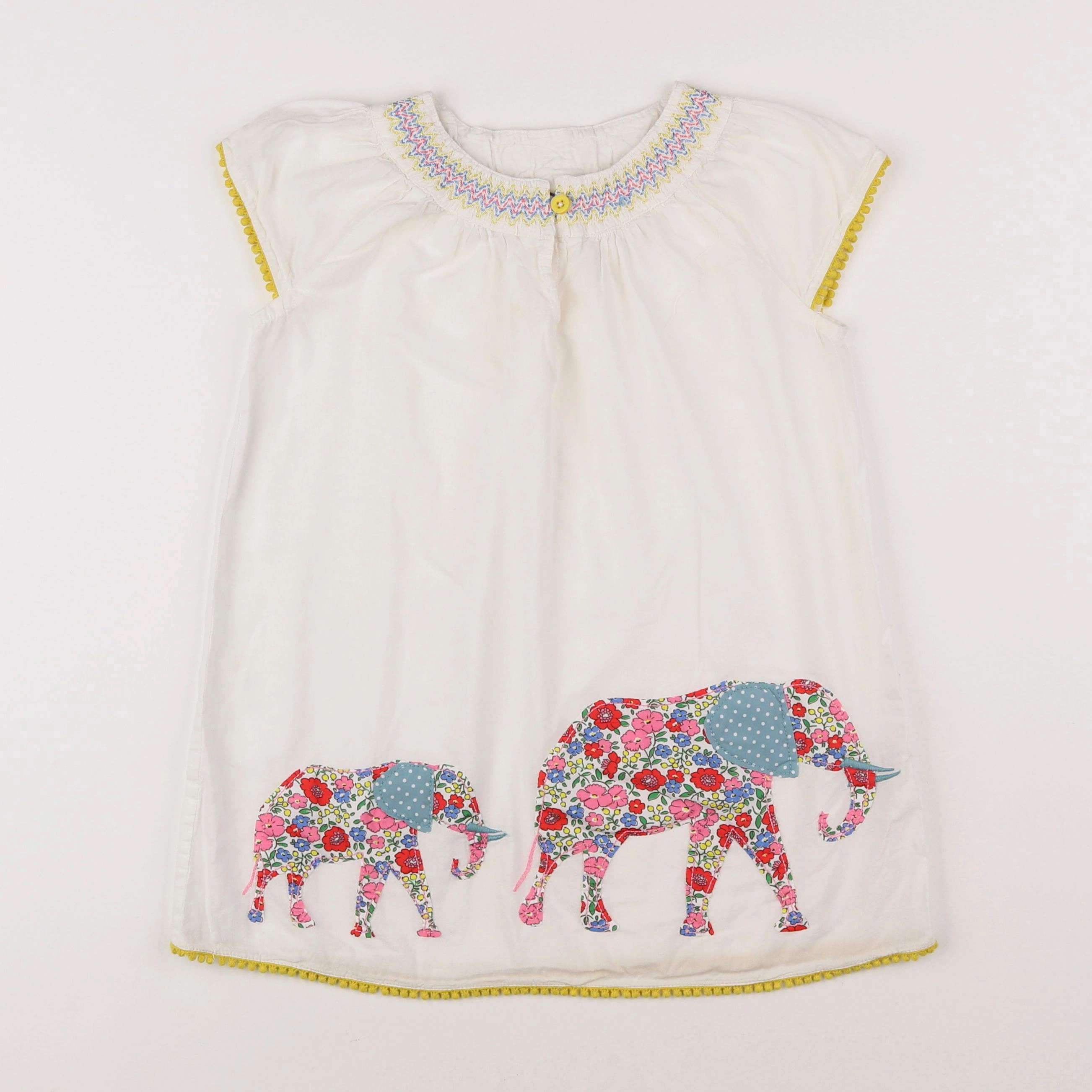 Mini Boden - robe blanc - 4/5 ans