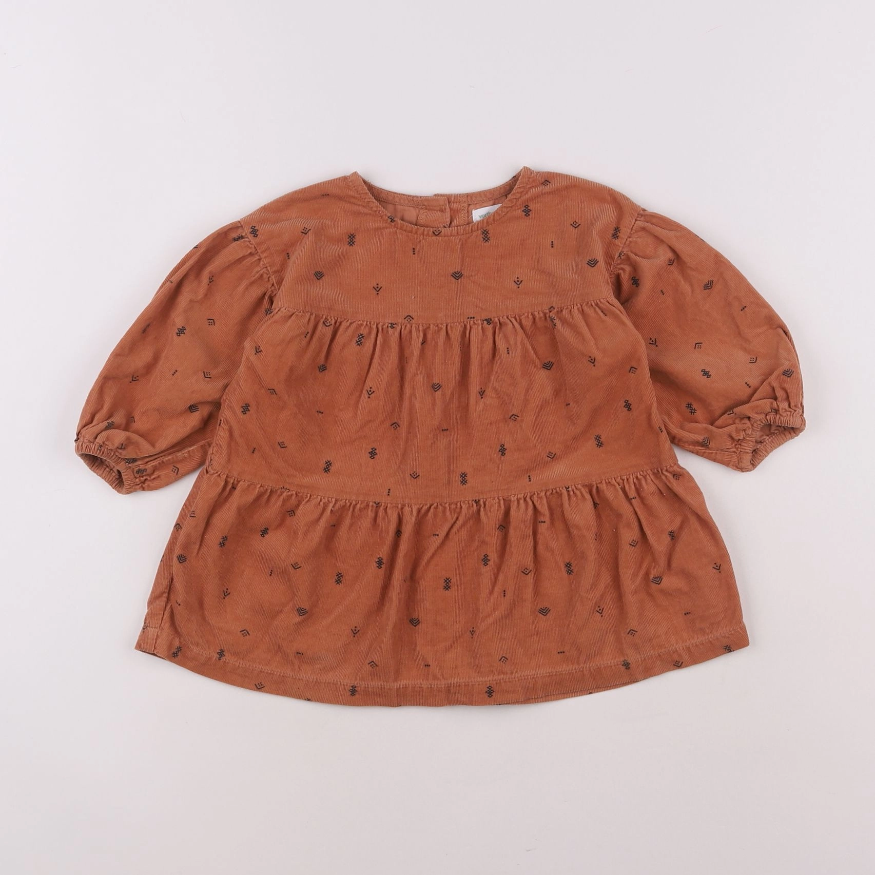Vertbaudet - robe marron - 12 mois