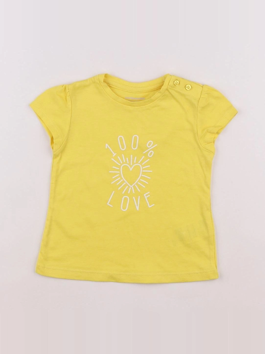 Vertbaudet - tee-shirt jaune - 6 mois