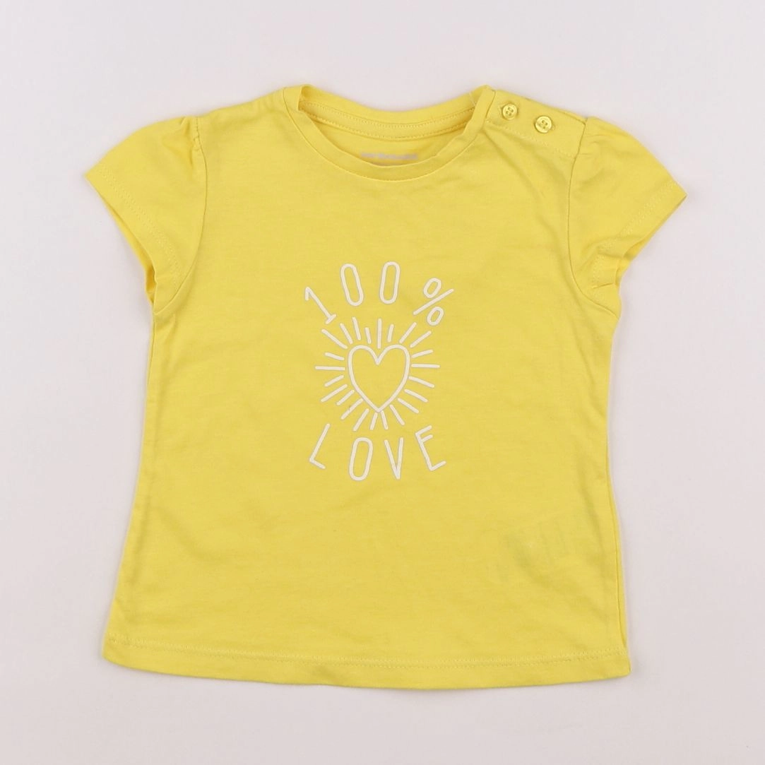 Vertbaudet - tee-shirt jaune - 6 mois