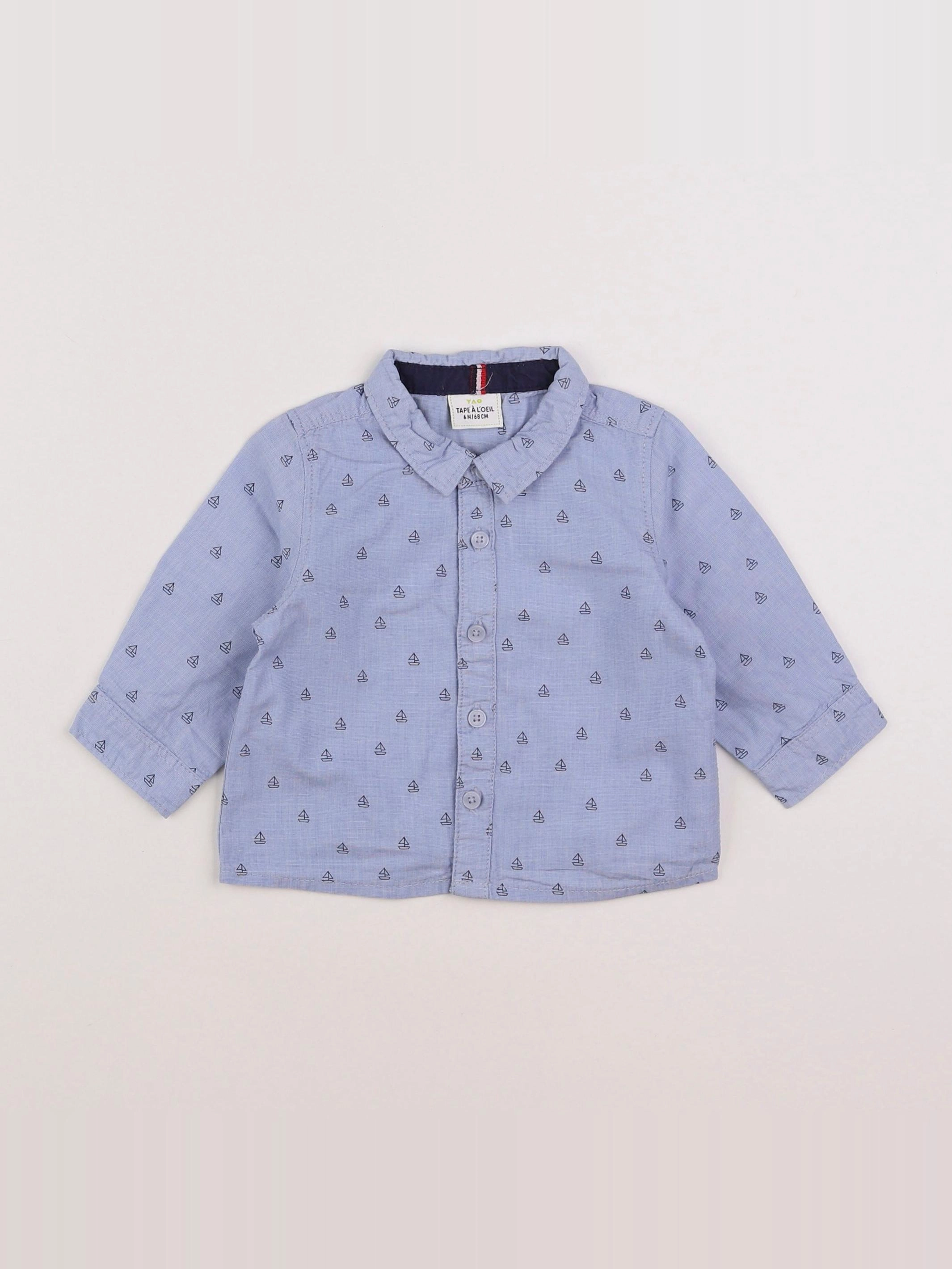 Tape à l'oeil - chemise bleu - 6 mois