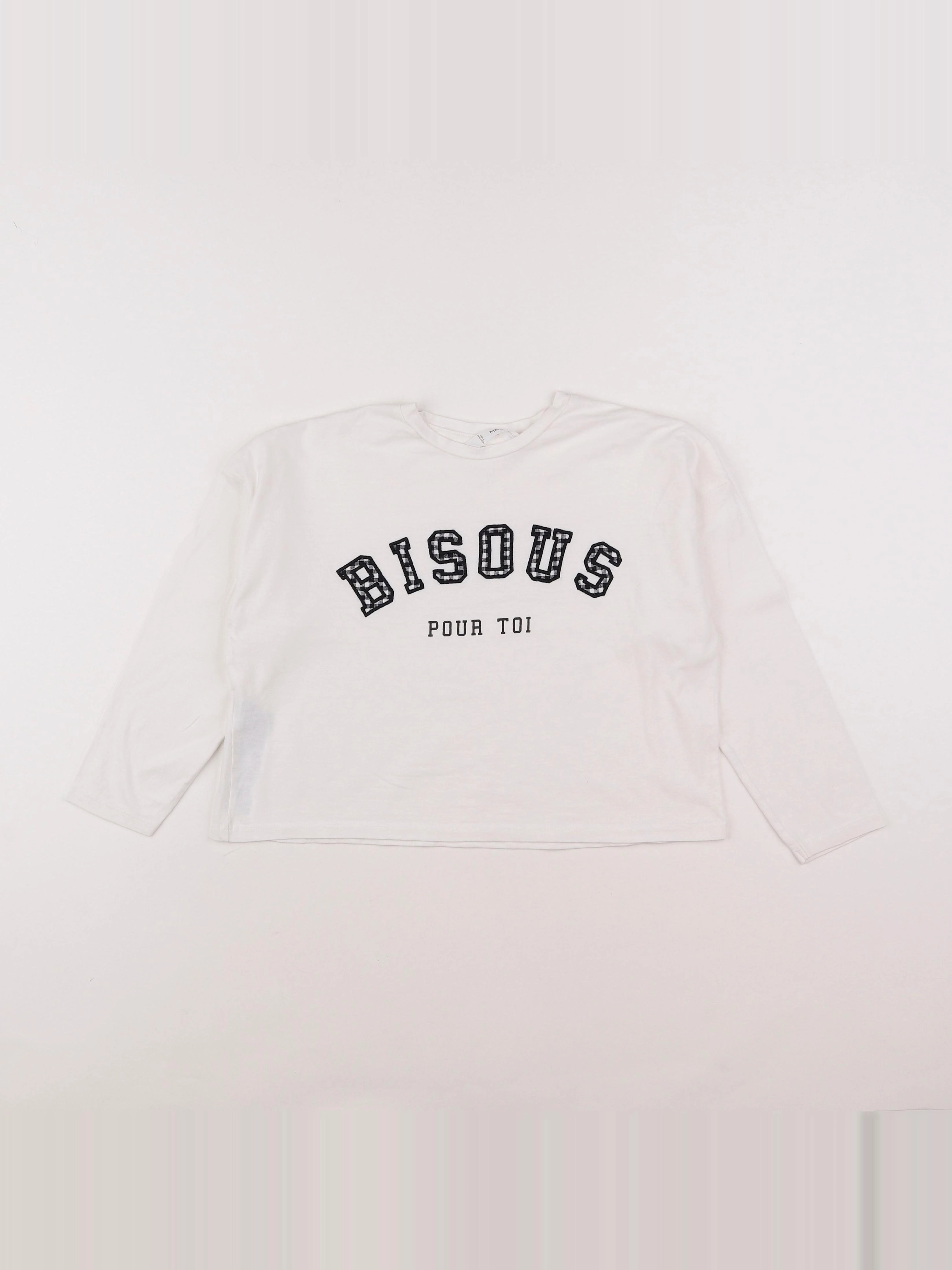 Mango - tee-shirt blanc - 7/8 ans