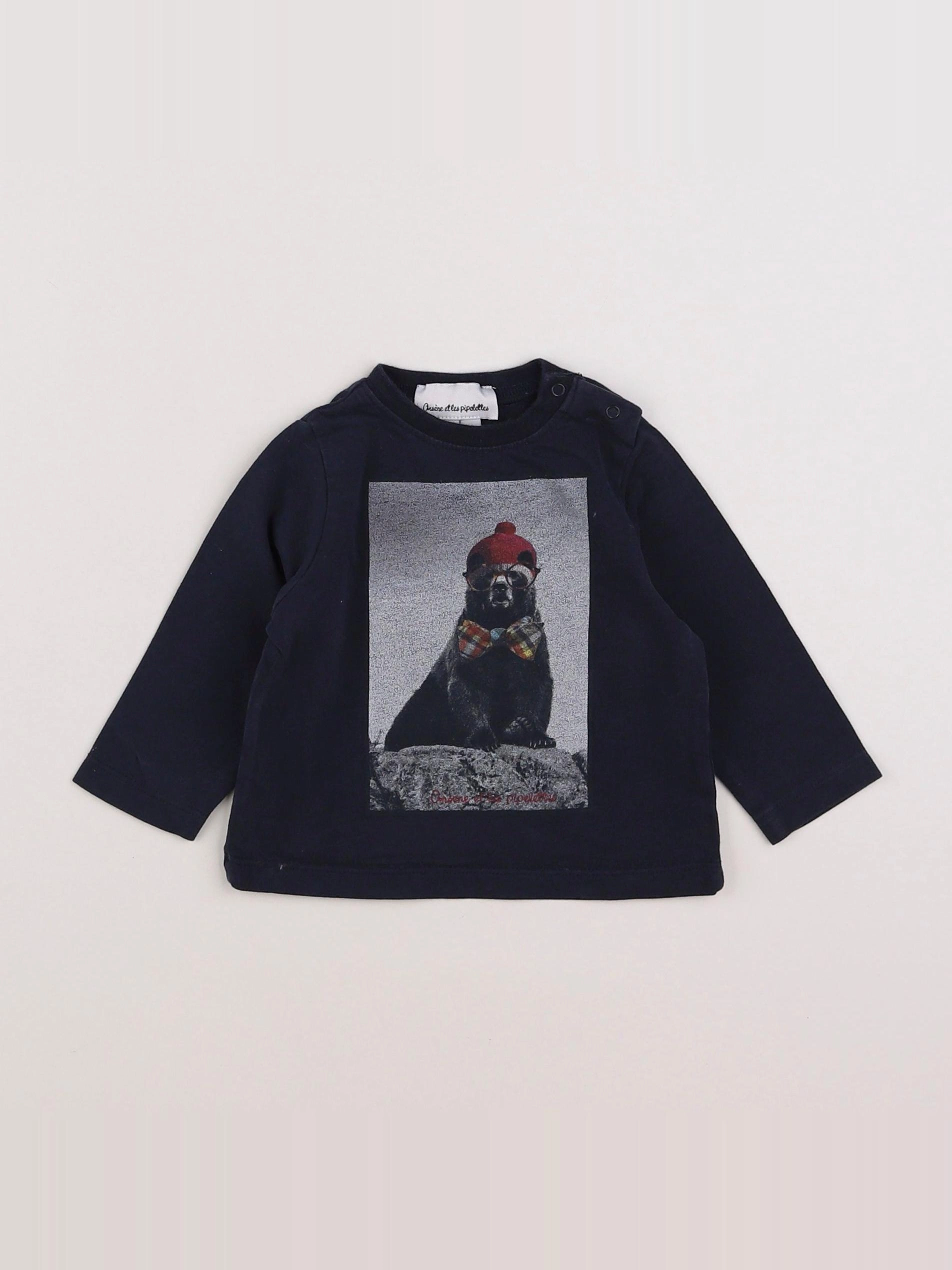 Arsène et les pipelettes - tee-shirt bleu - 6 mois