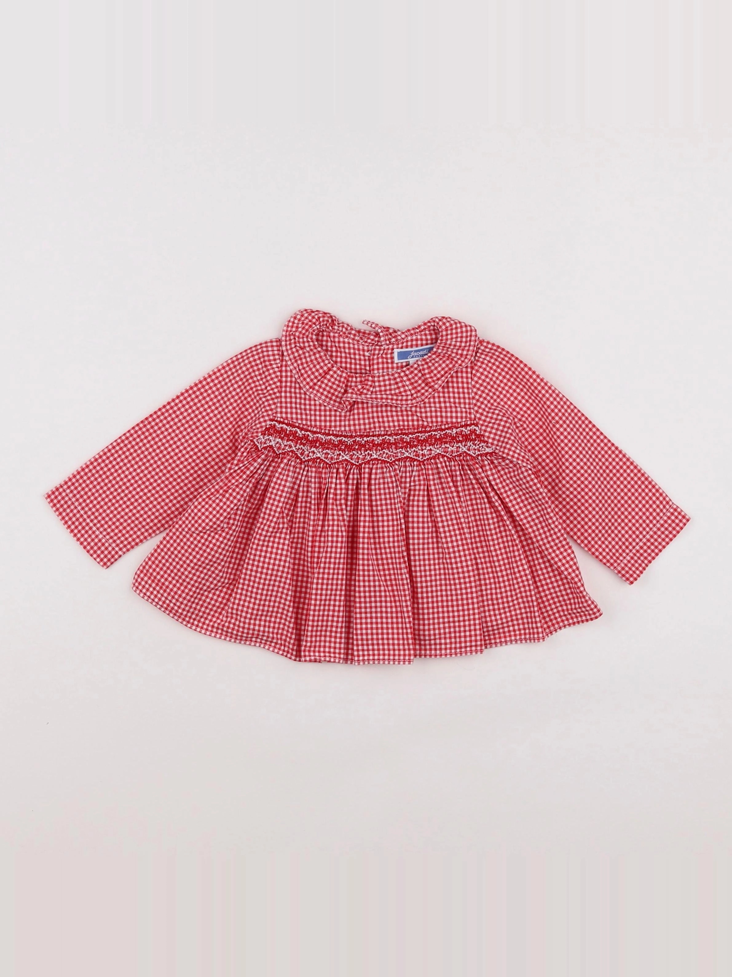 Jacadi - blouse rouge - 6 mois
