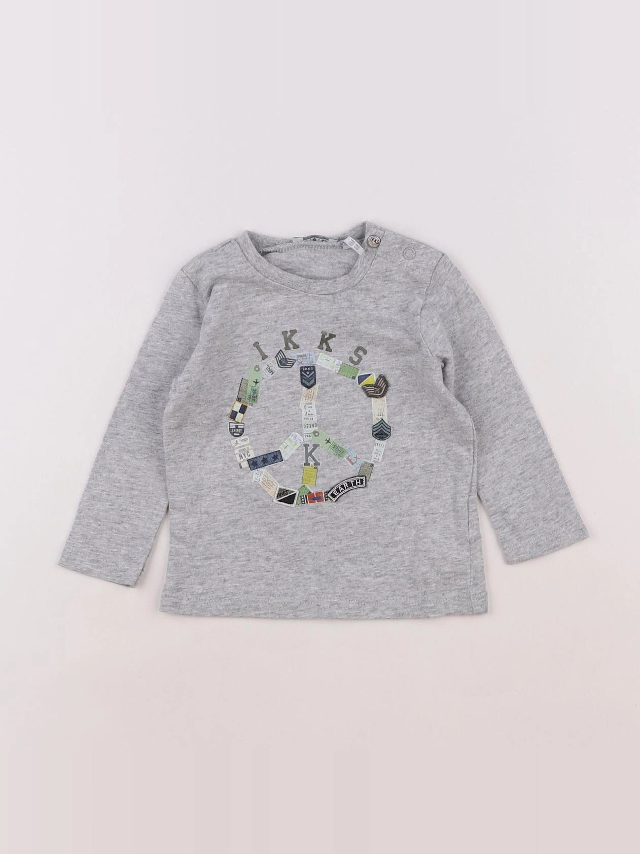 IKKS - tee-shirt gris - 6 mois