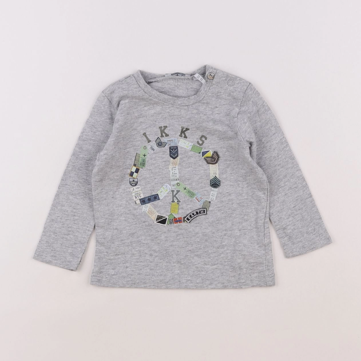 IKKS - tee-shirt gris - 6 mois
