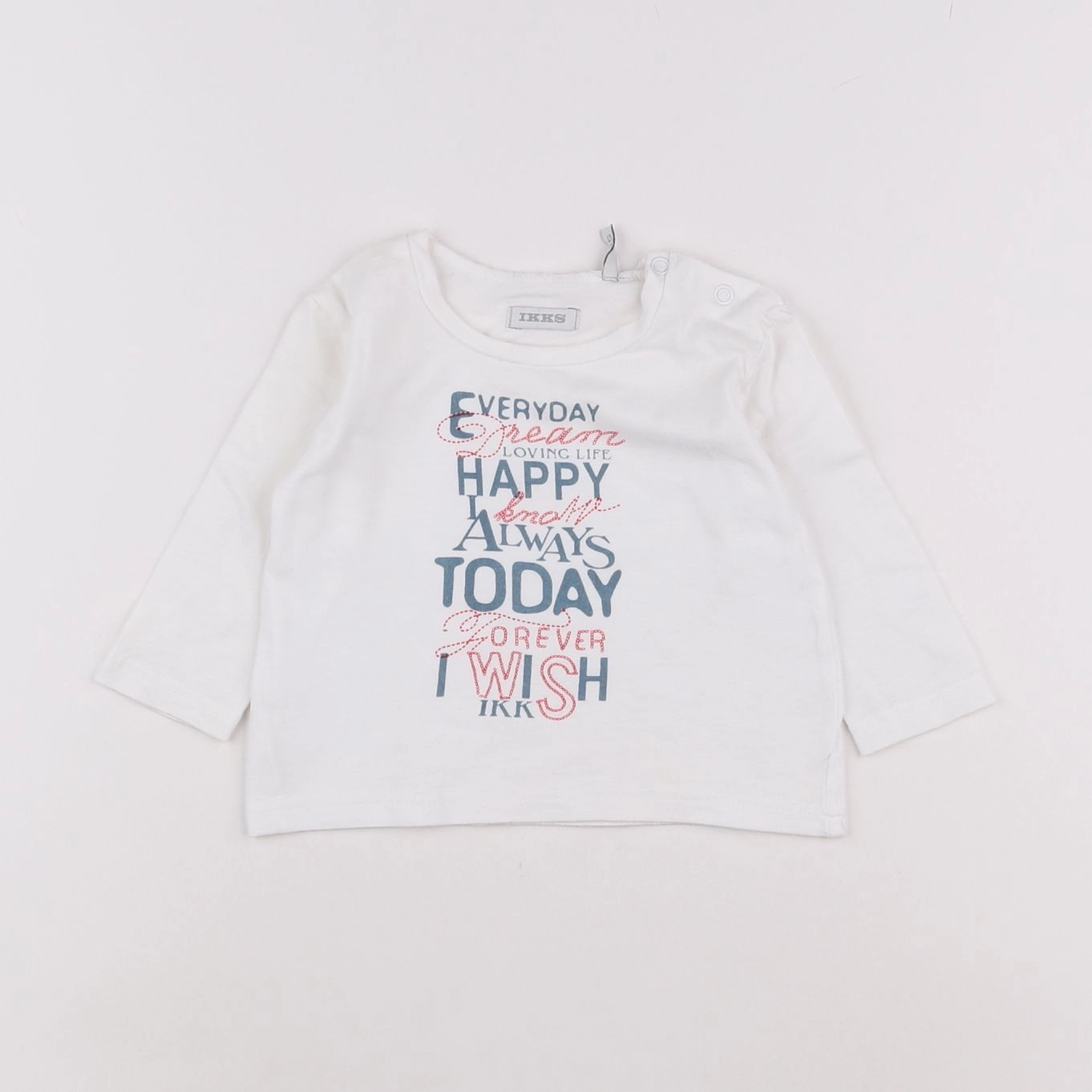 IKKS - tee-shirt blanc - 6 mois