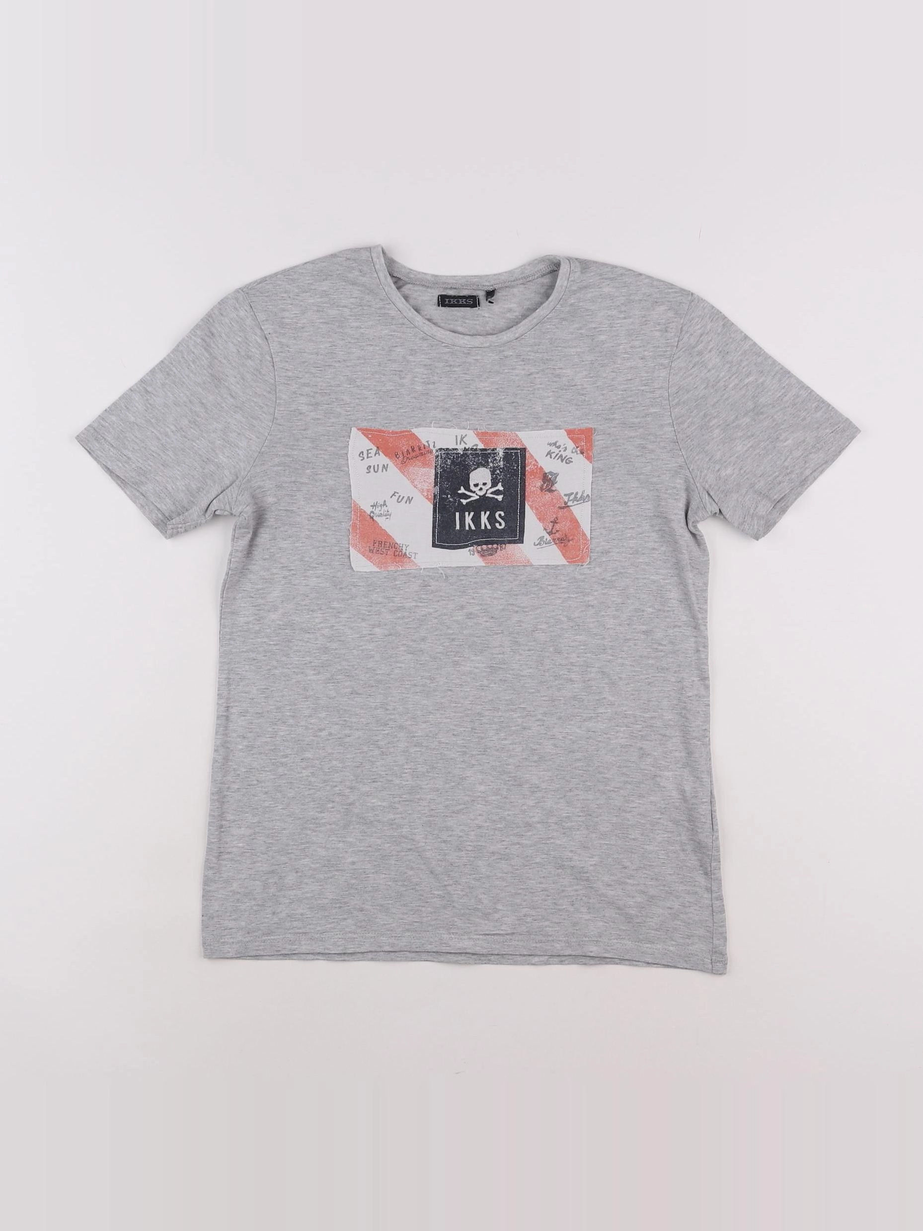 IKKS - tee-shirt gris - 10 ans