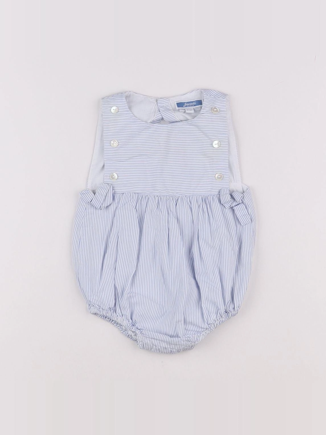 Jacadi - combinaison bleu, blanc - 6 mois