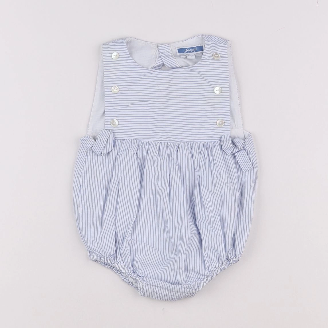 Jacadi - combinaison bleu, blanc - 6 mois