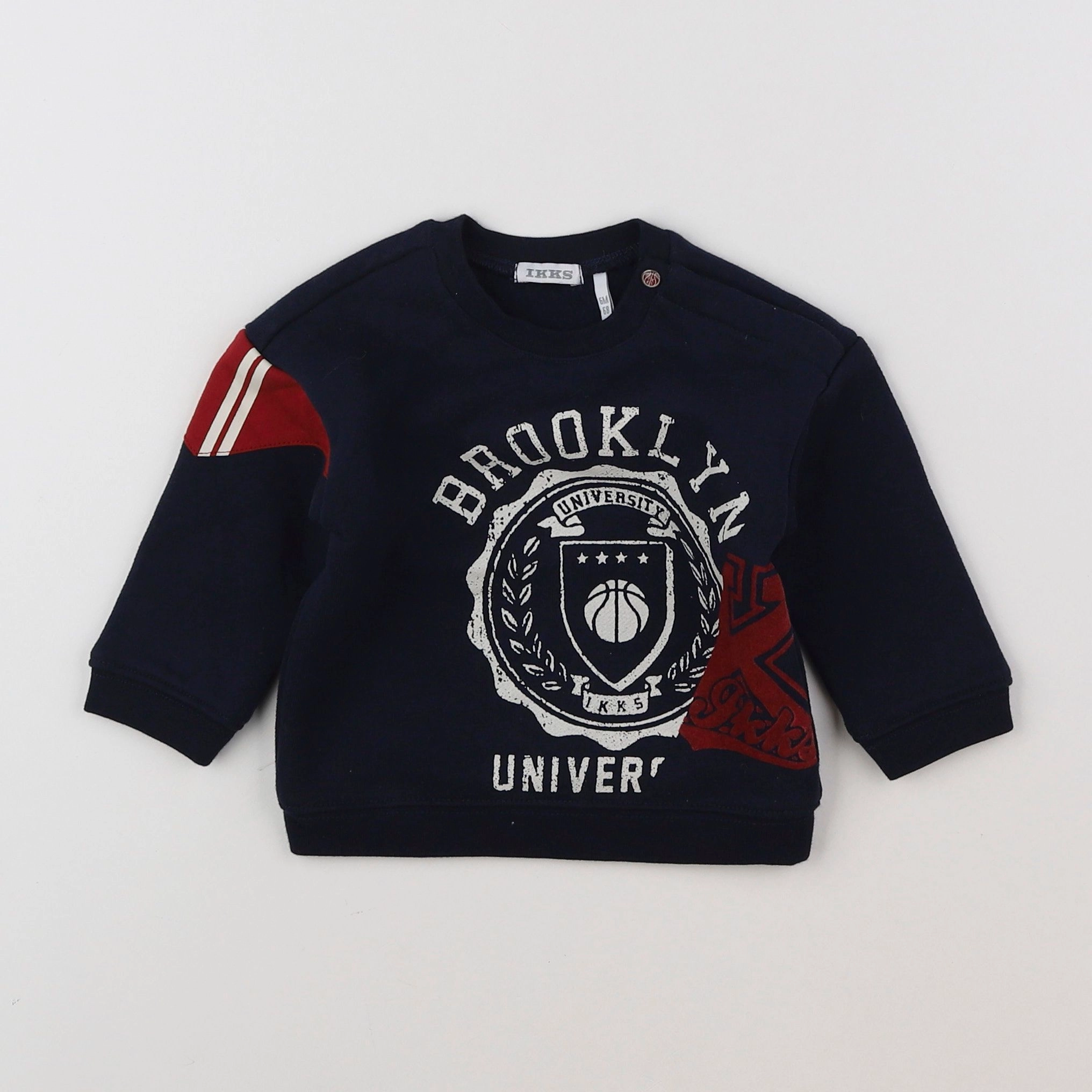 IKKS - sweat bleu - 6 mois